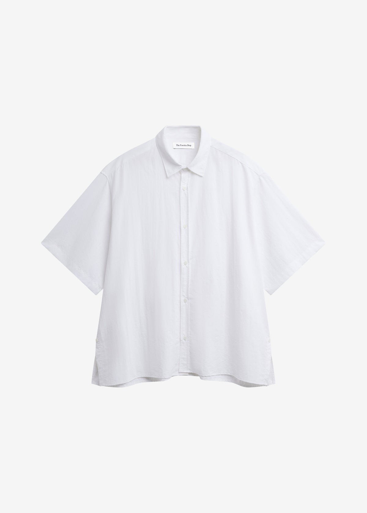Colhame Adjustable Hem Short Sleeve Shirt - White - 8