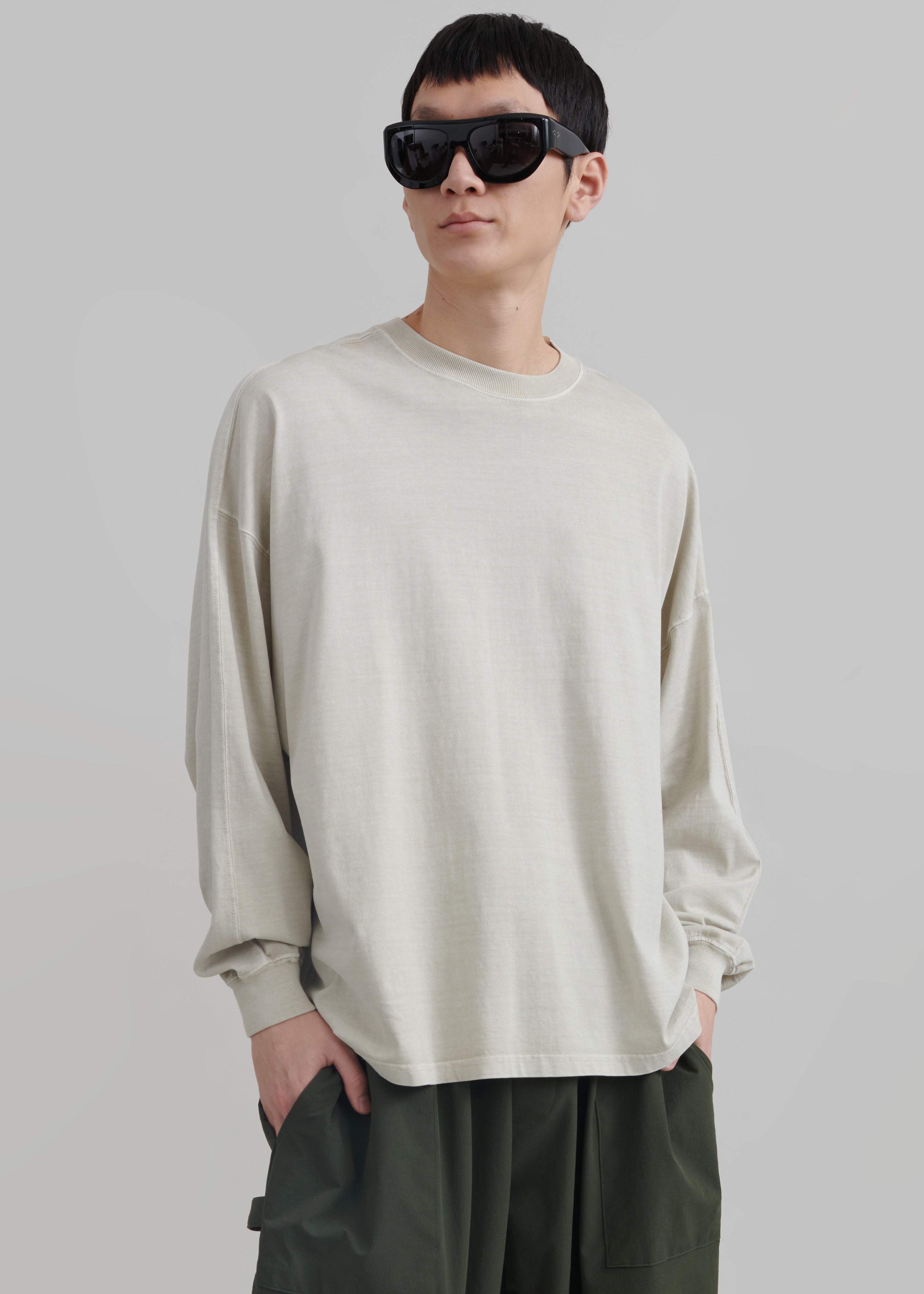 Collins Long Sleeve Tee - Beige - 7 - [gender-male]