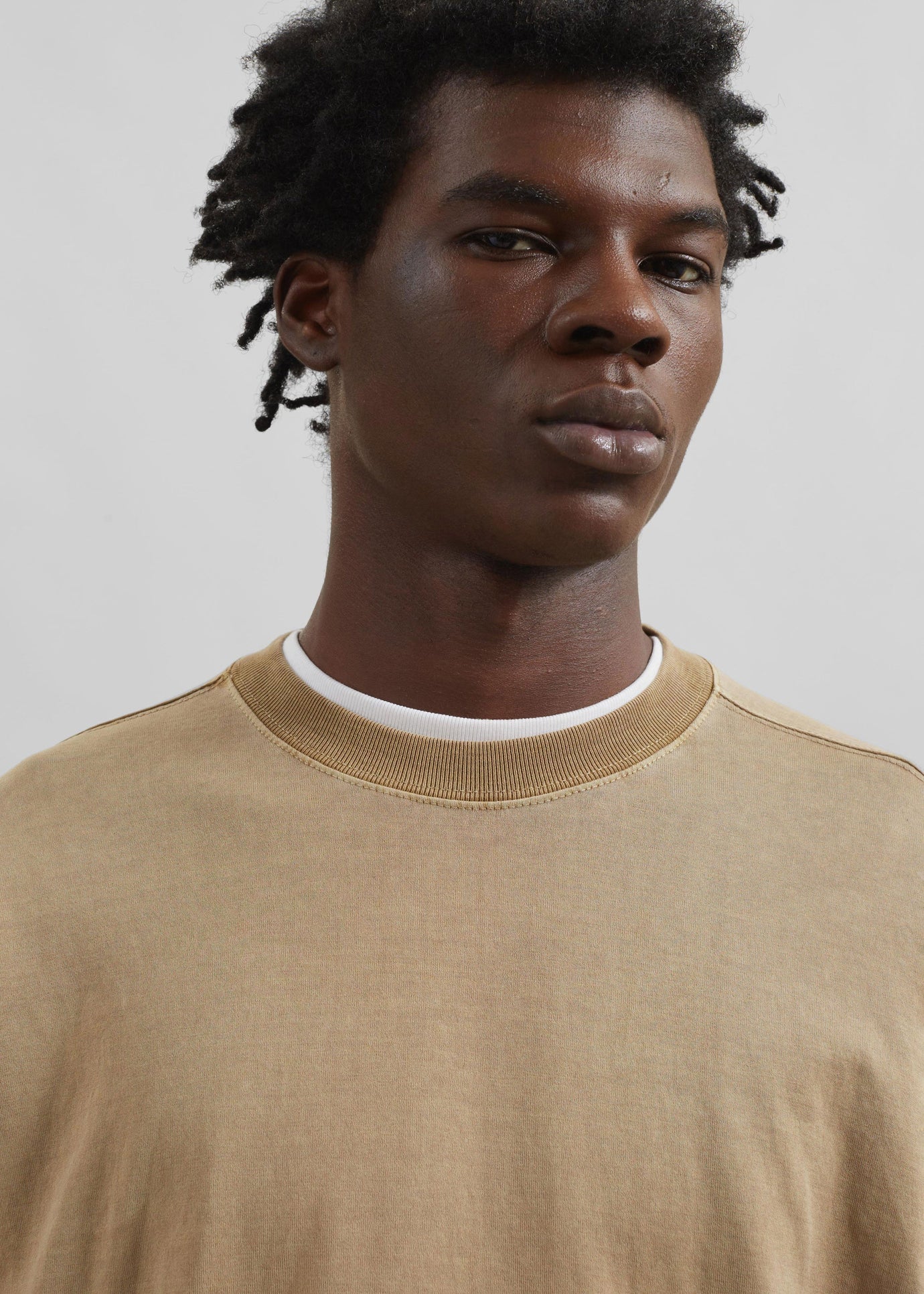 Collins Long Sleeve Tee - Camel - 1