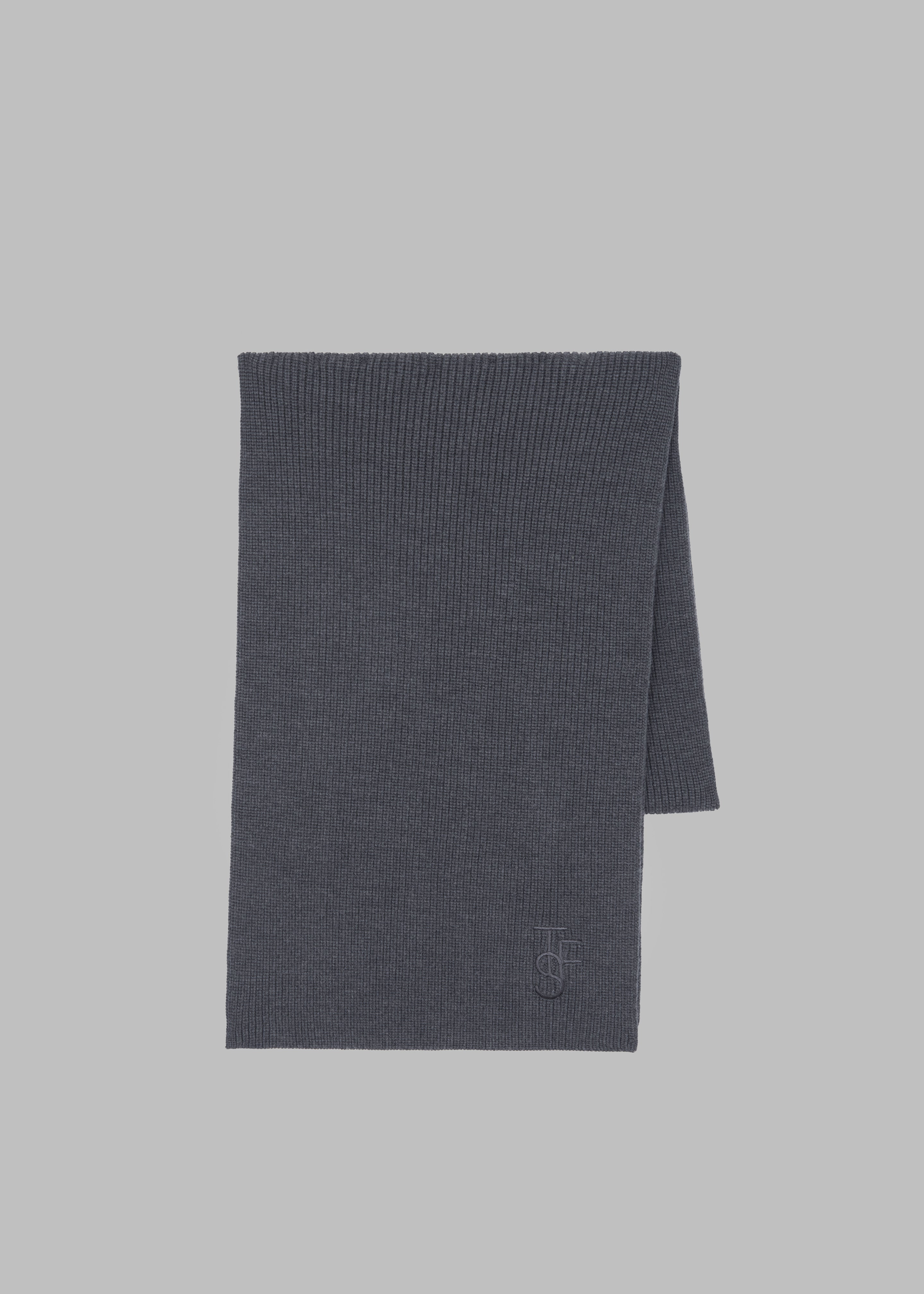 Colton Wool Scarf - Grey Melange - 1