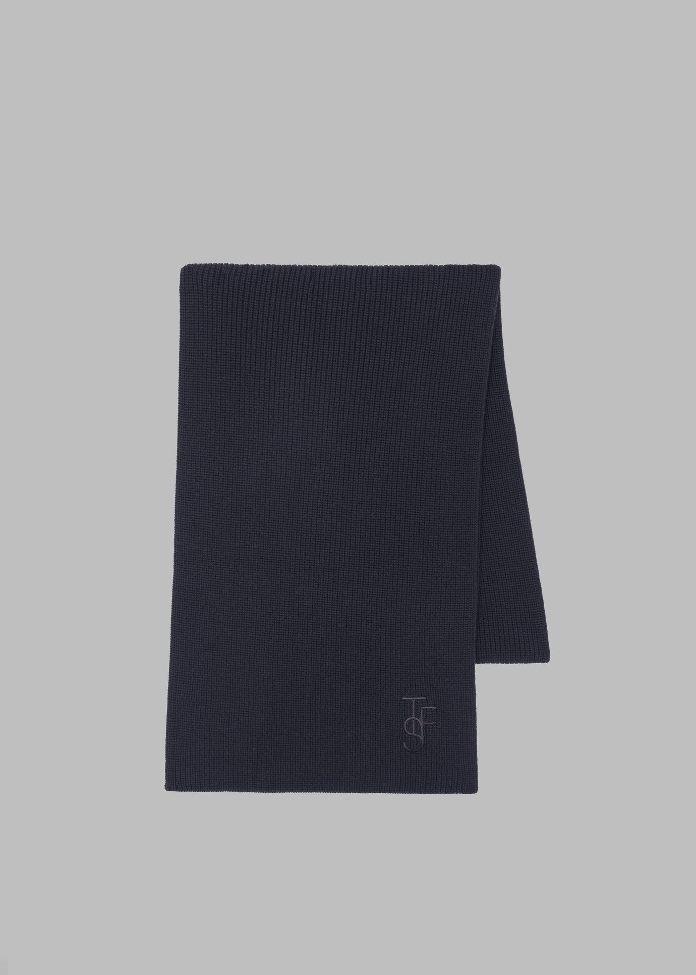 Colton Wool Scarf - Navy - 1