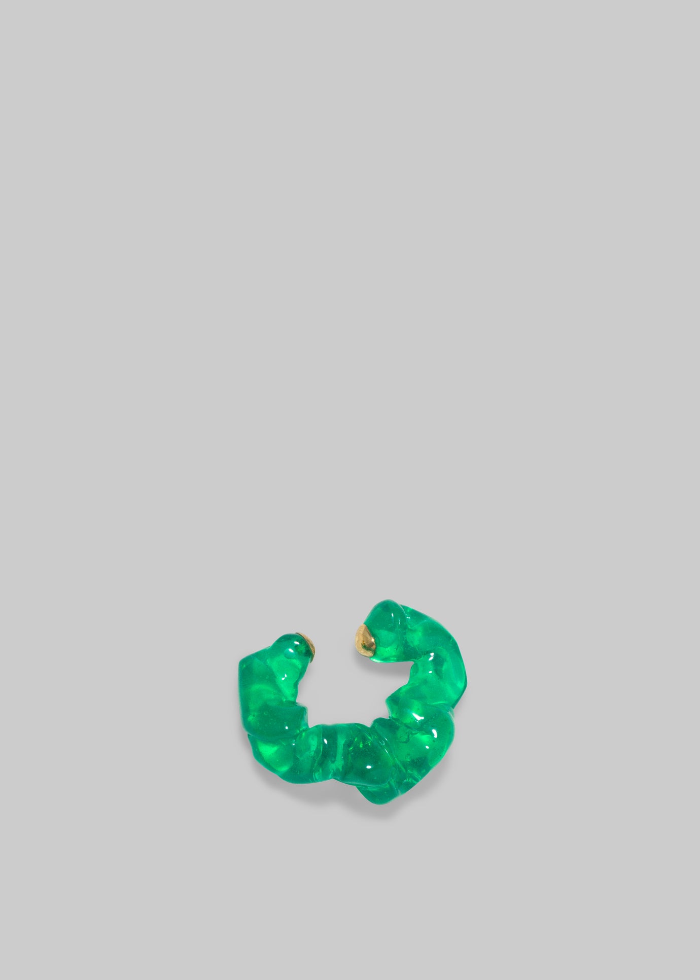 Completedworks Ruffle Bio-Resin Ear Cuff - Green - 1