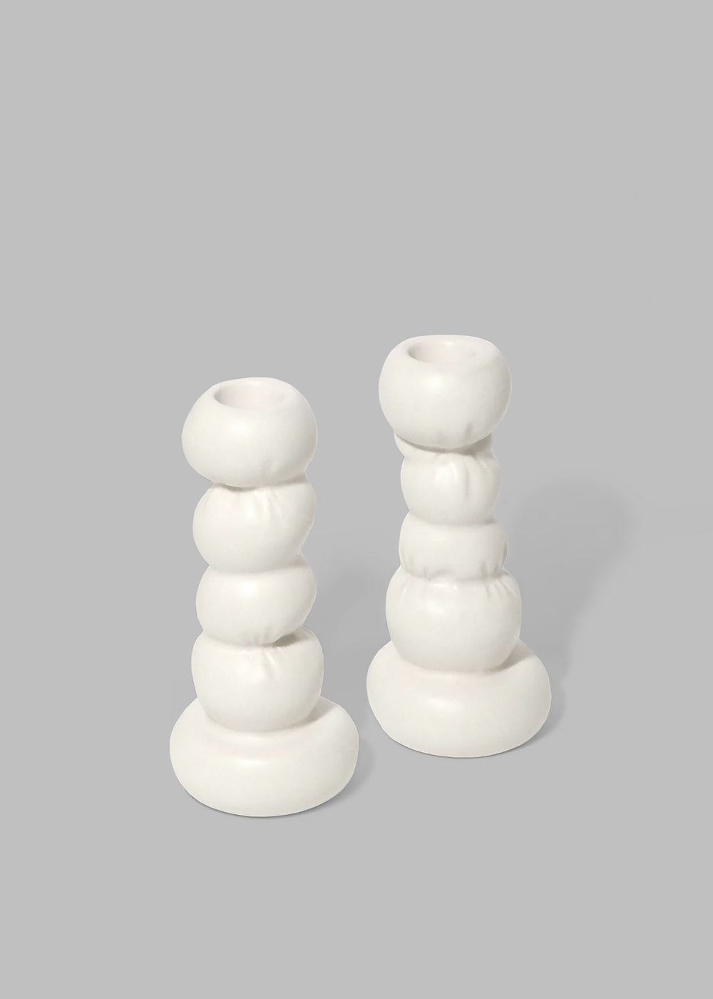 Completedworks Set of 2 Candlesticks - Matte White