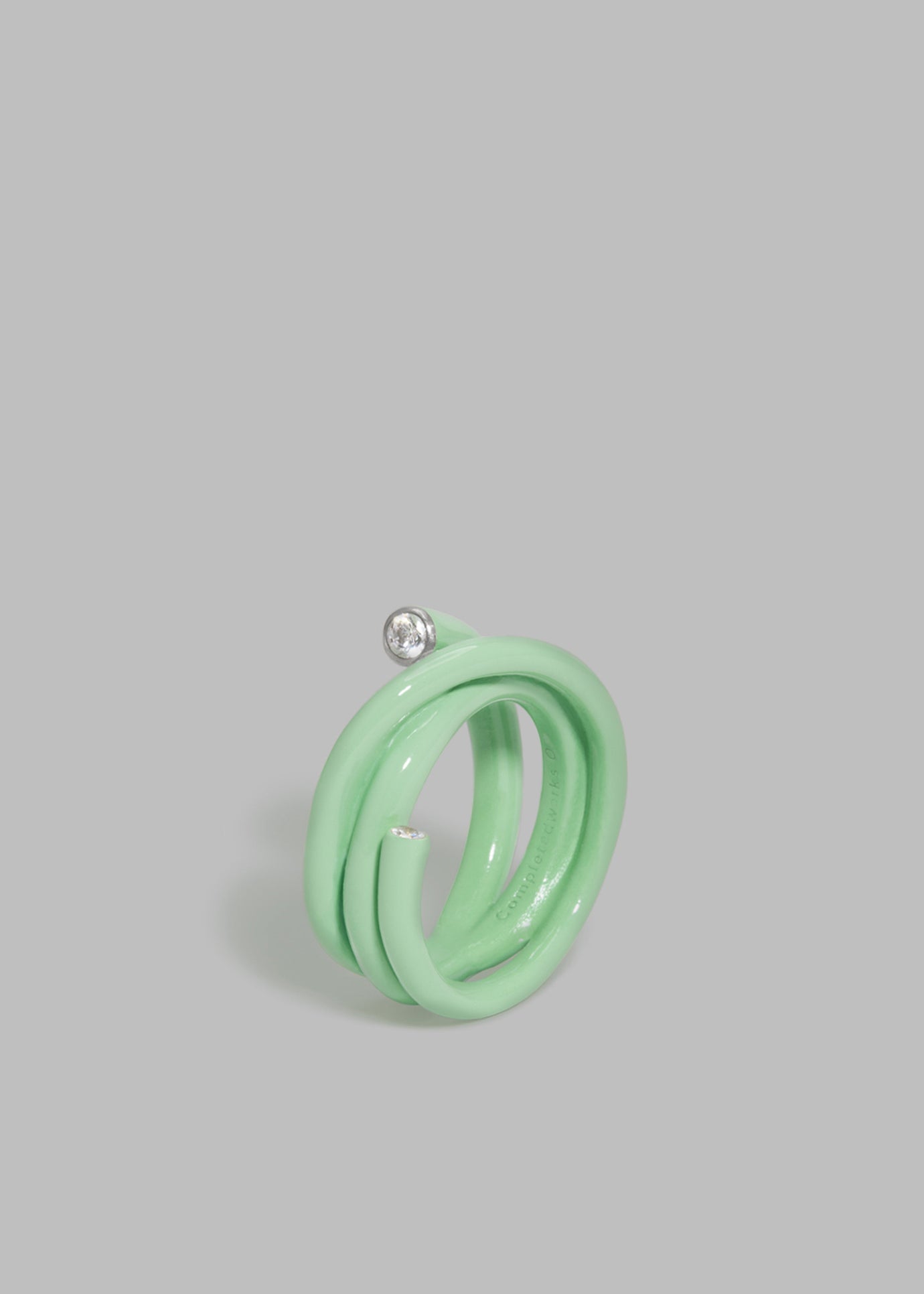 Completedworks Zirconia Ring - Green Enamel