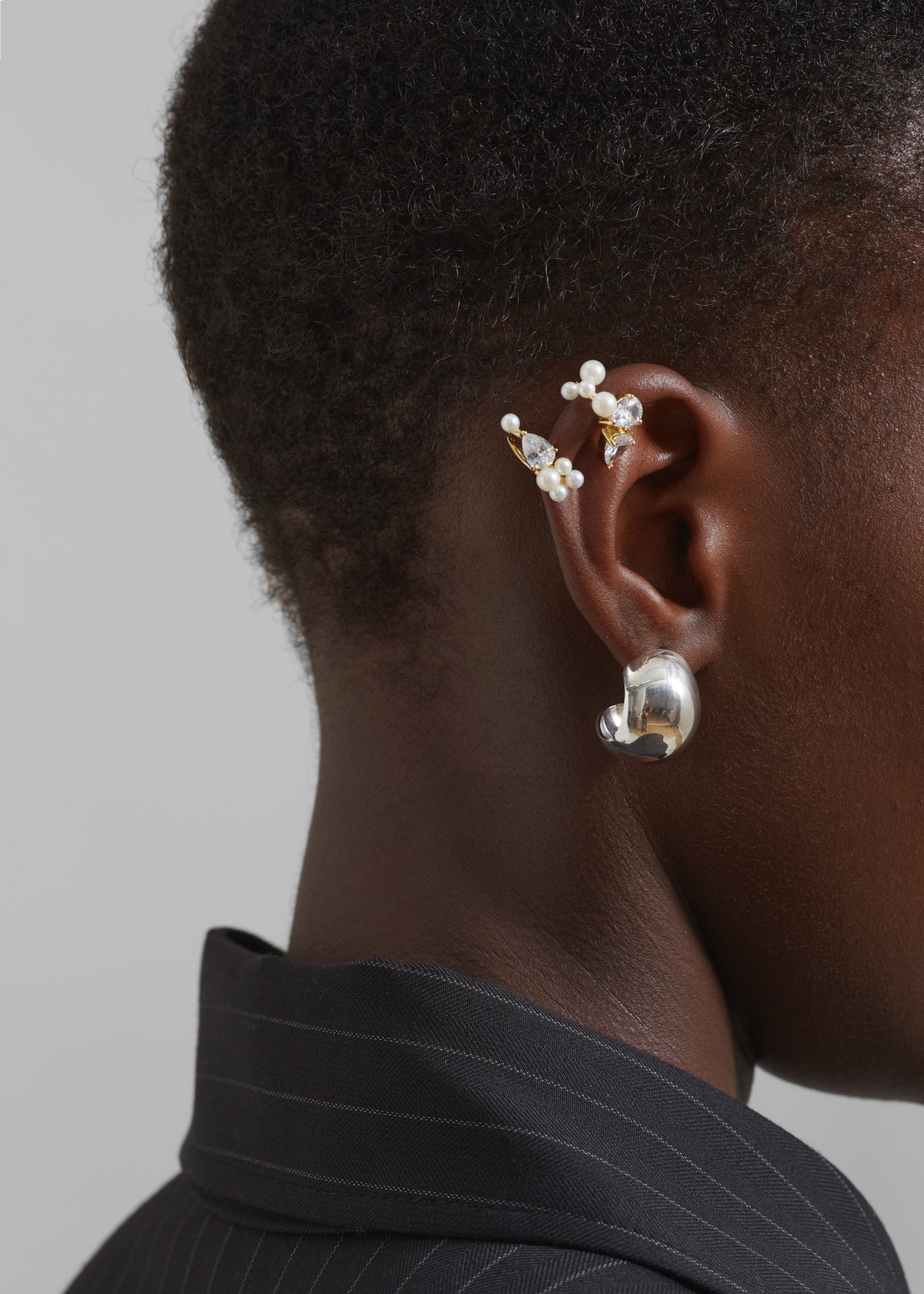 Completedworks Chasing Shadows III Ear Cuff - Pearl/Zirconia/Gold Vermeil - 4