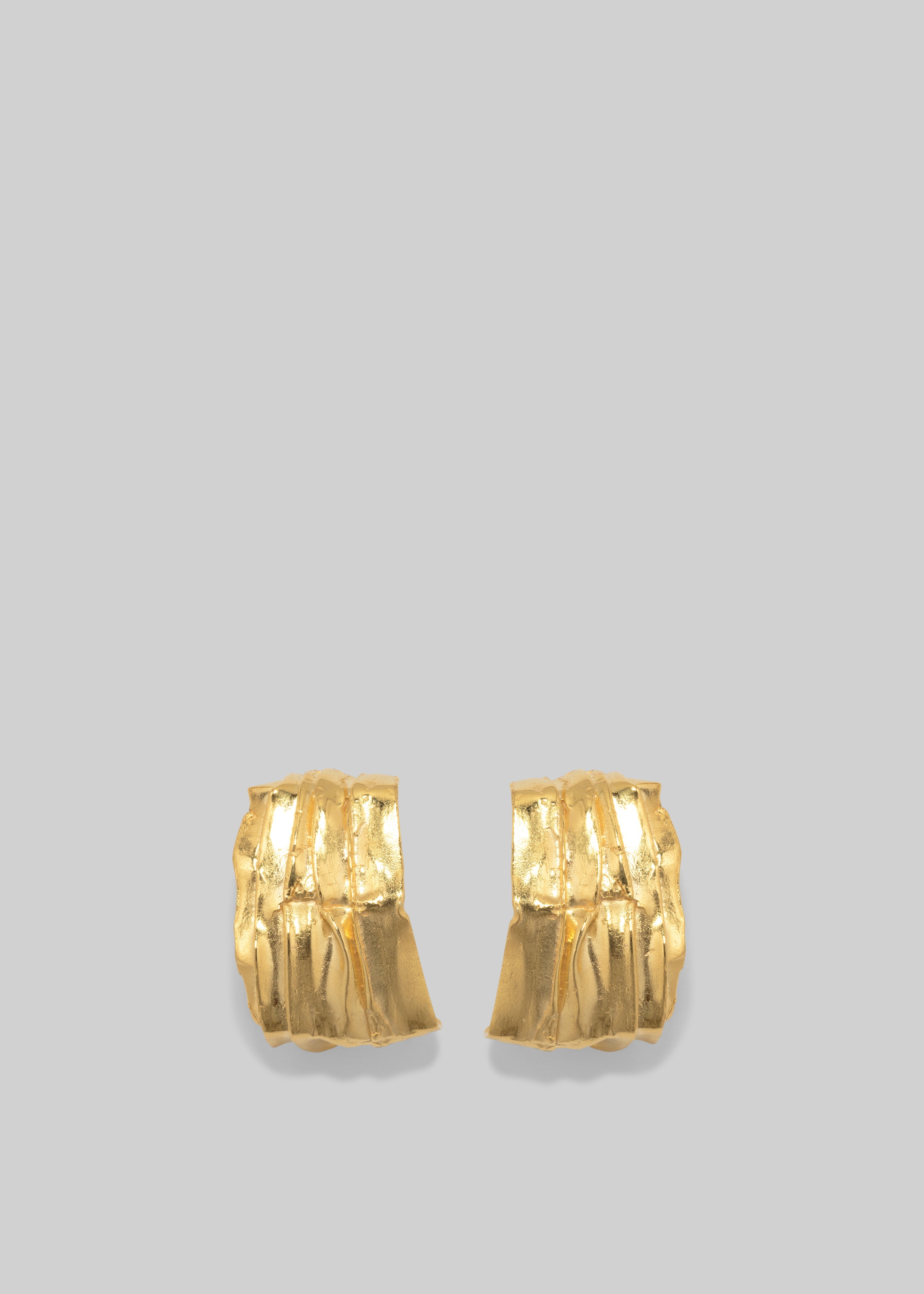 Completedworks Pleated Earrings - Gold - 1