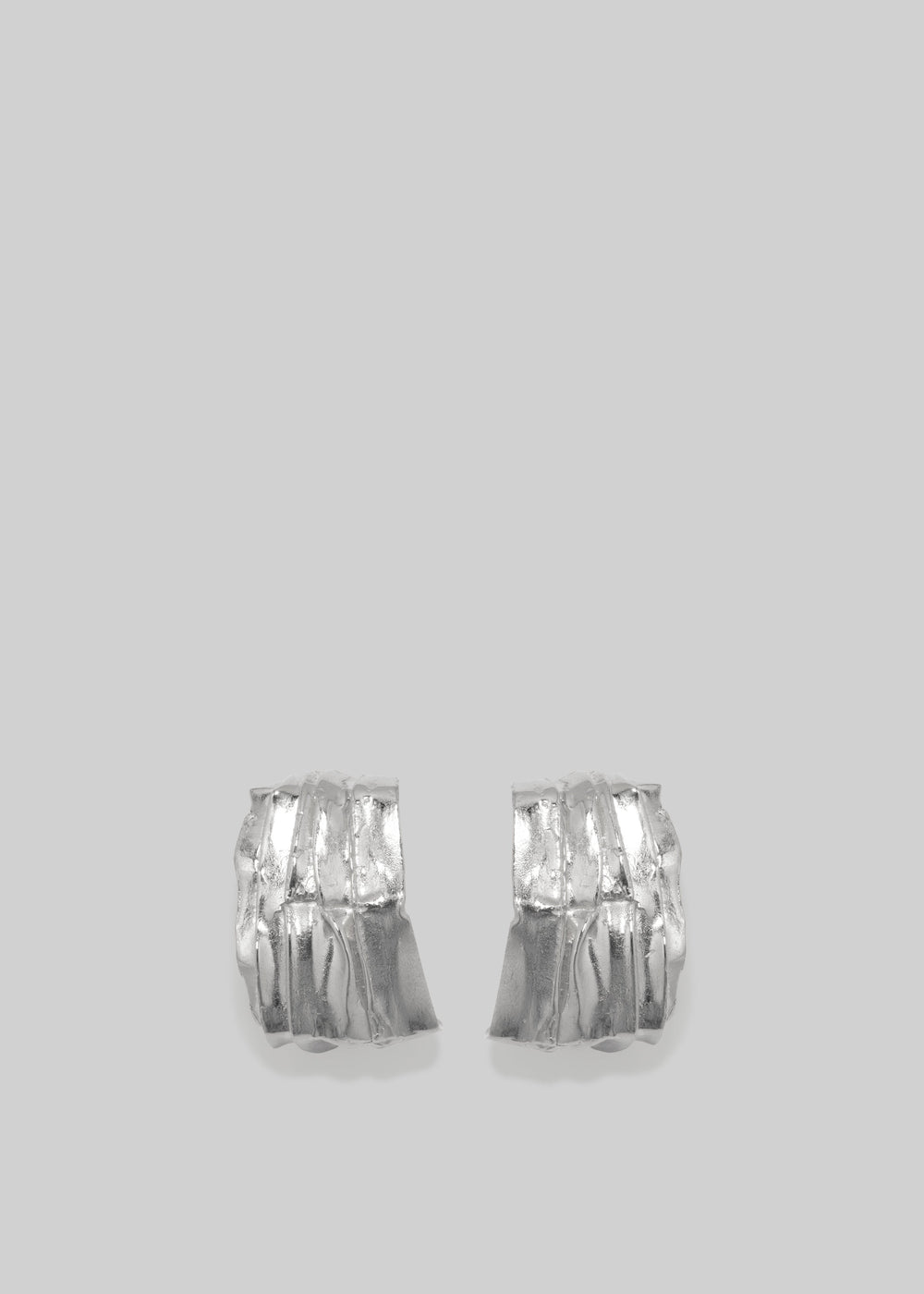 Completedworks Pleated Earrings - Silver