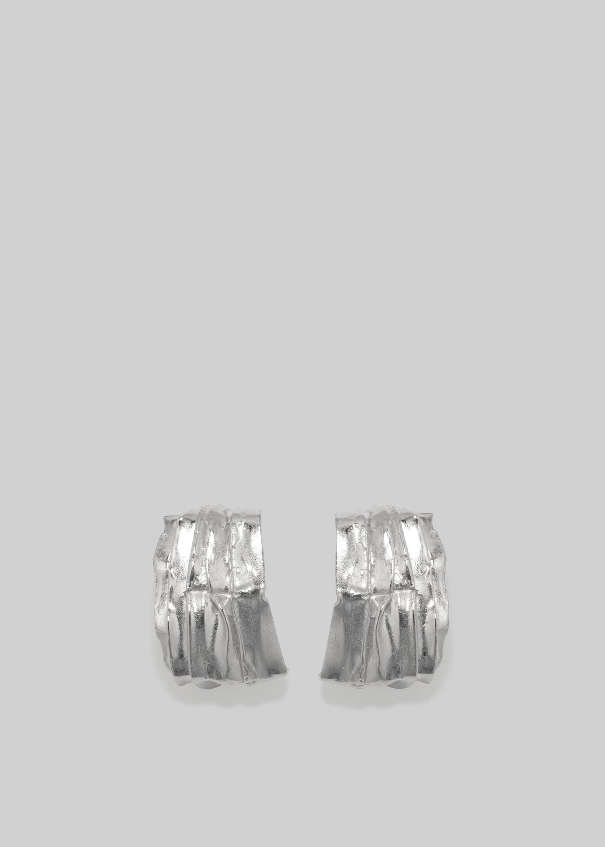 Completedworks Pleated Earrings - Silver - 1