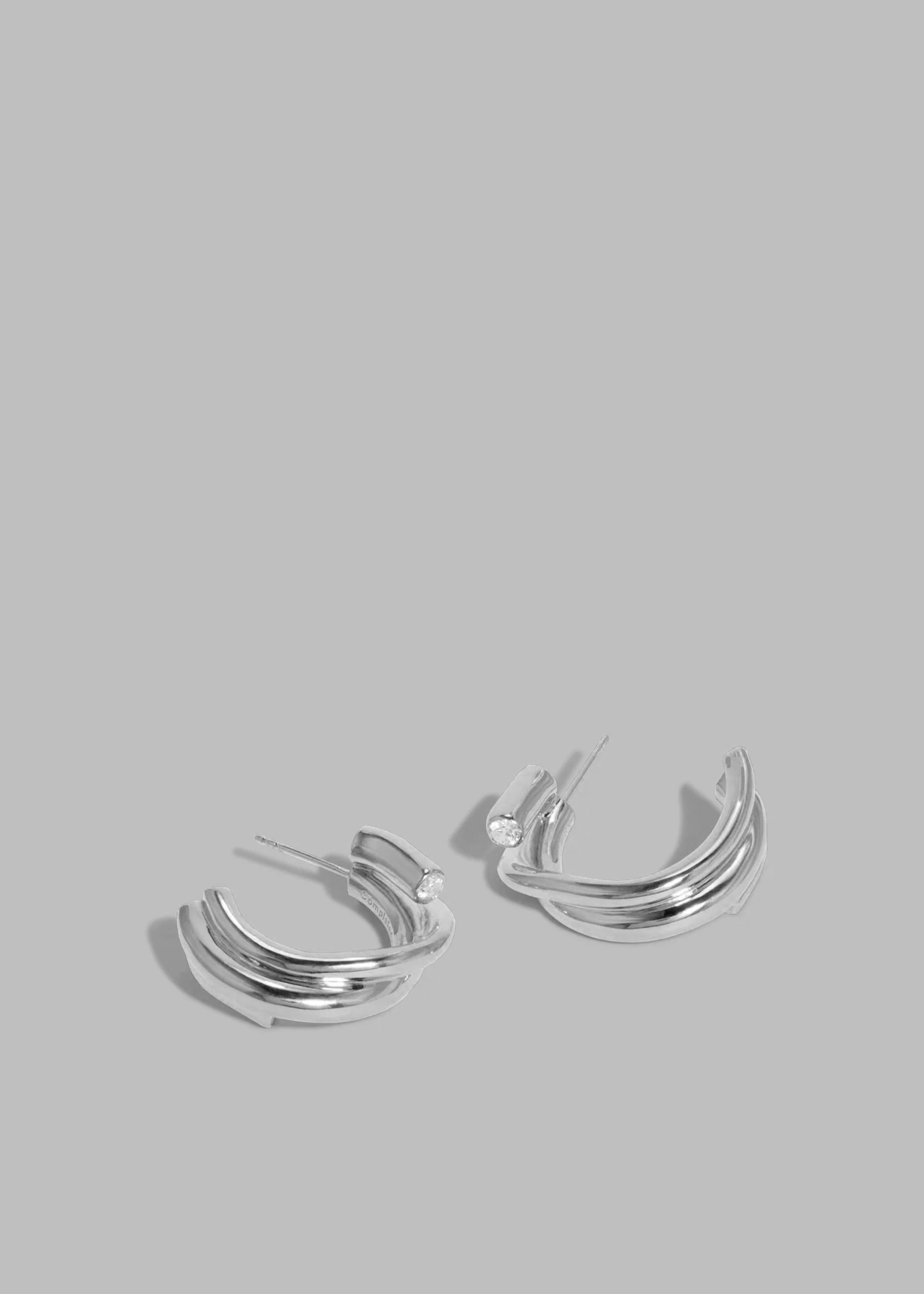 Completedworks Zirconia Hoop Earrings - Silver - 7