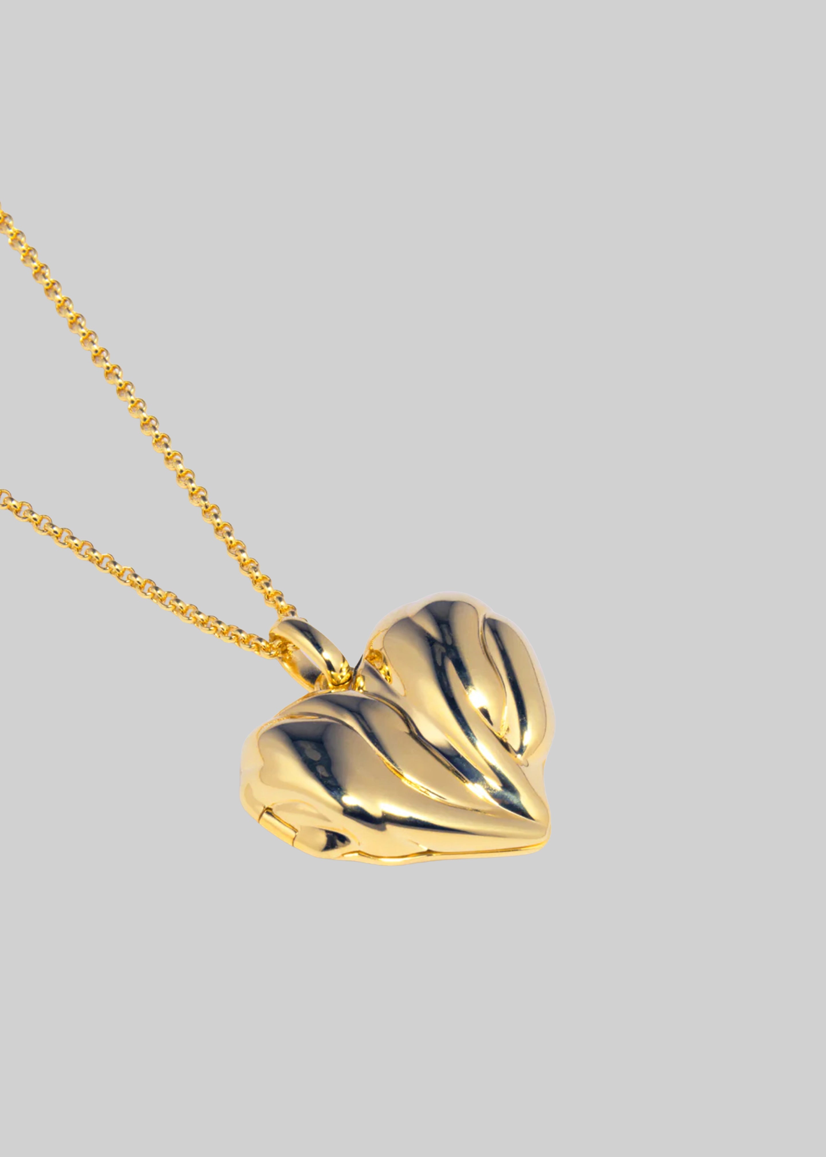 Completedworks Heart Locket Pendant Necklace - Gold - 4