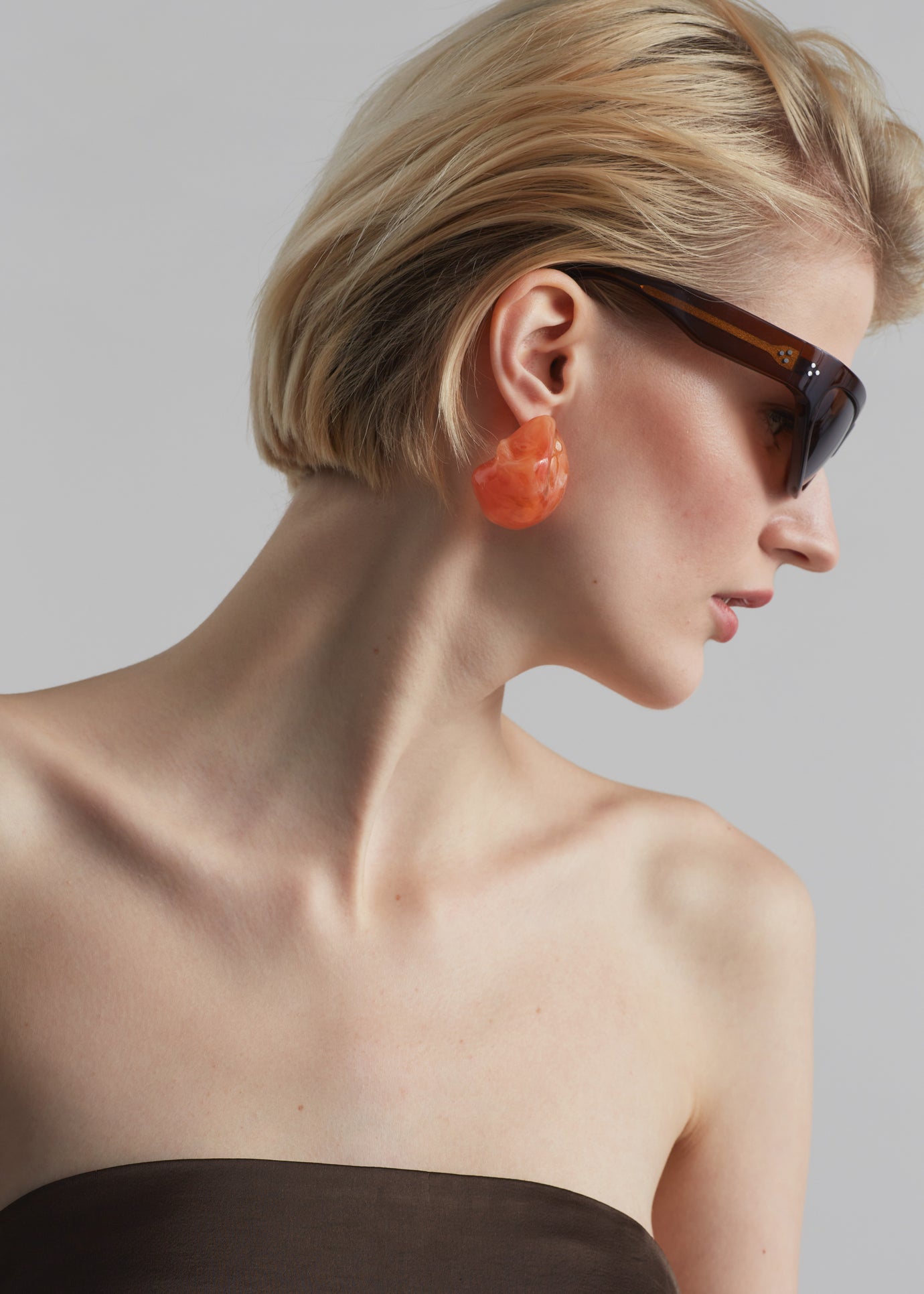 Completedworks Randomised Organic Shape Earrings - Orange