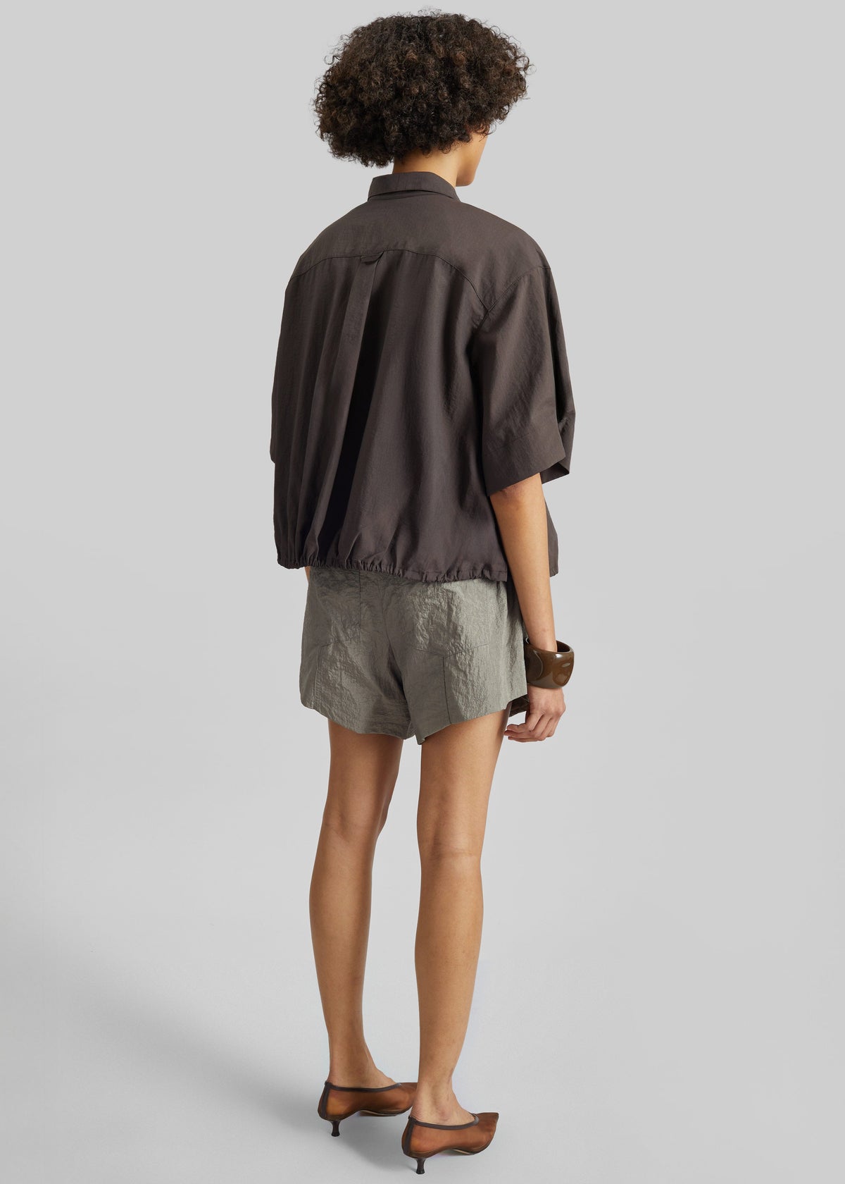 Comporta Drawstring Shirt - Brown - 8