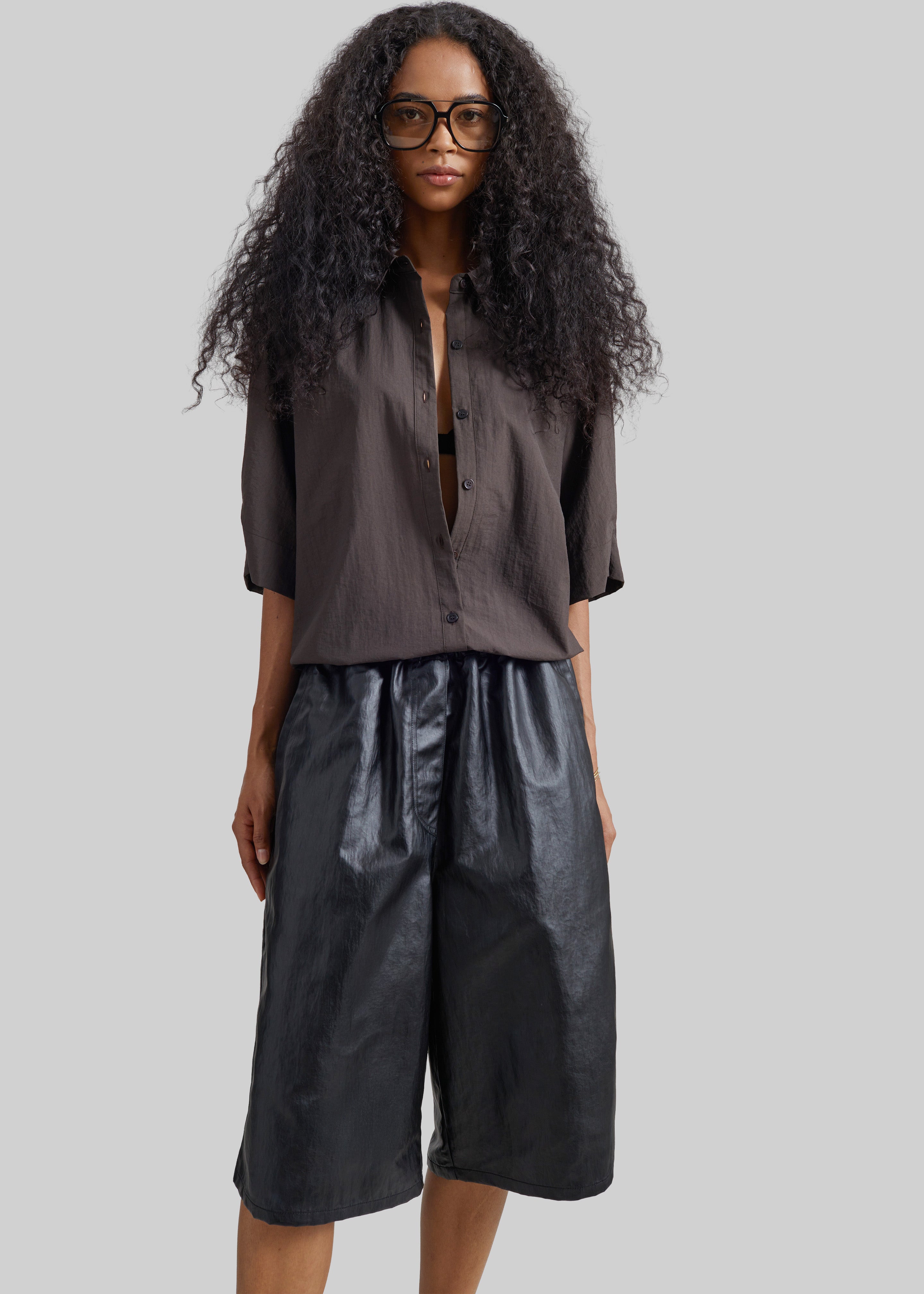 Comporta Drawstring Shirt - Brown - 4