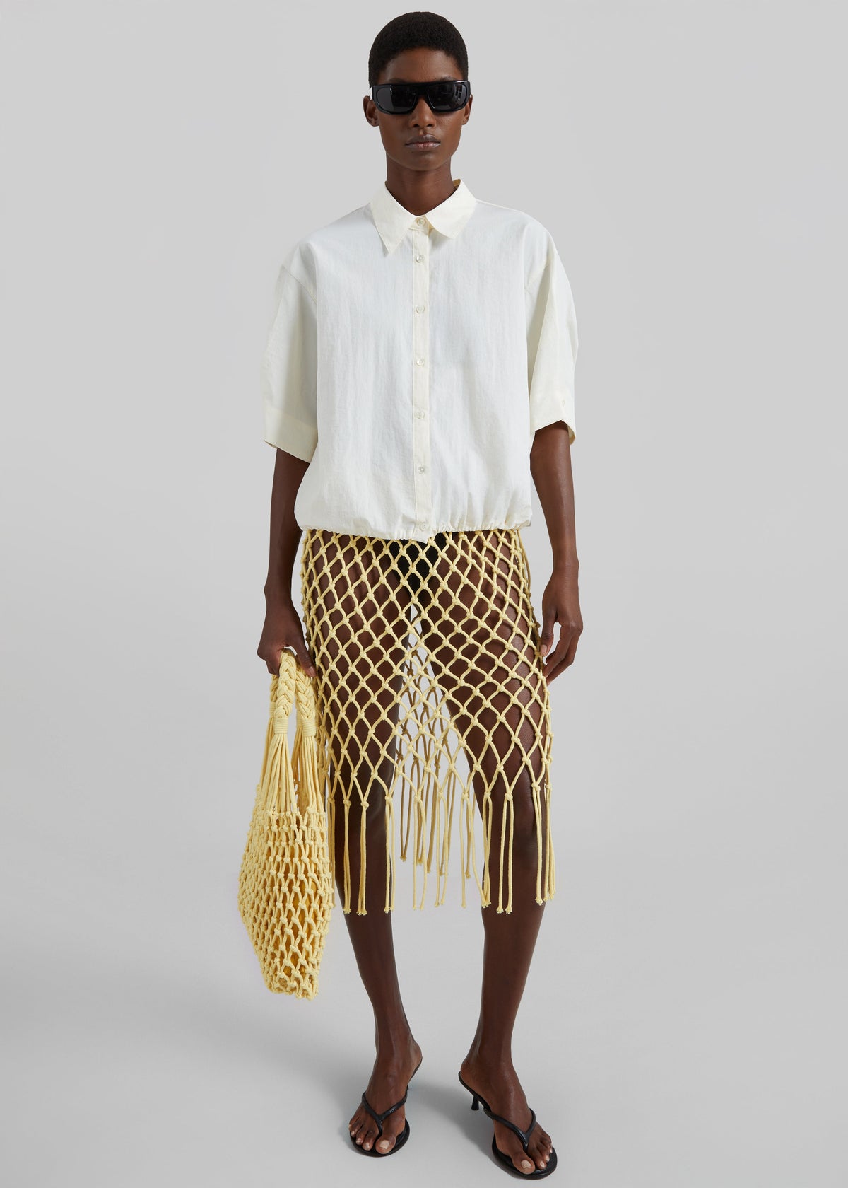 Comporta Drawstring Shirt - Cream - 1