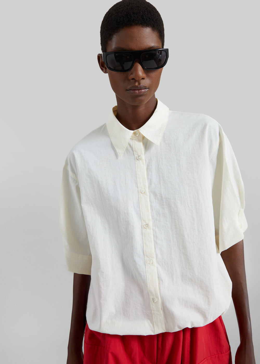 Comporta Drawstring Shirt - Cream - 1
