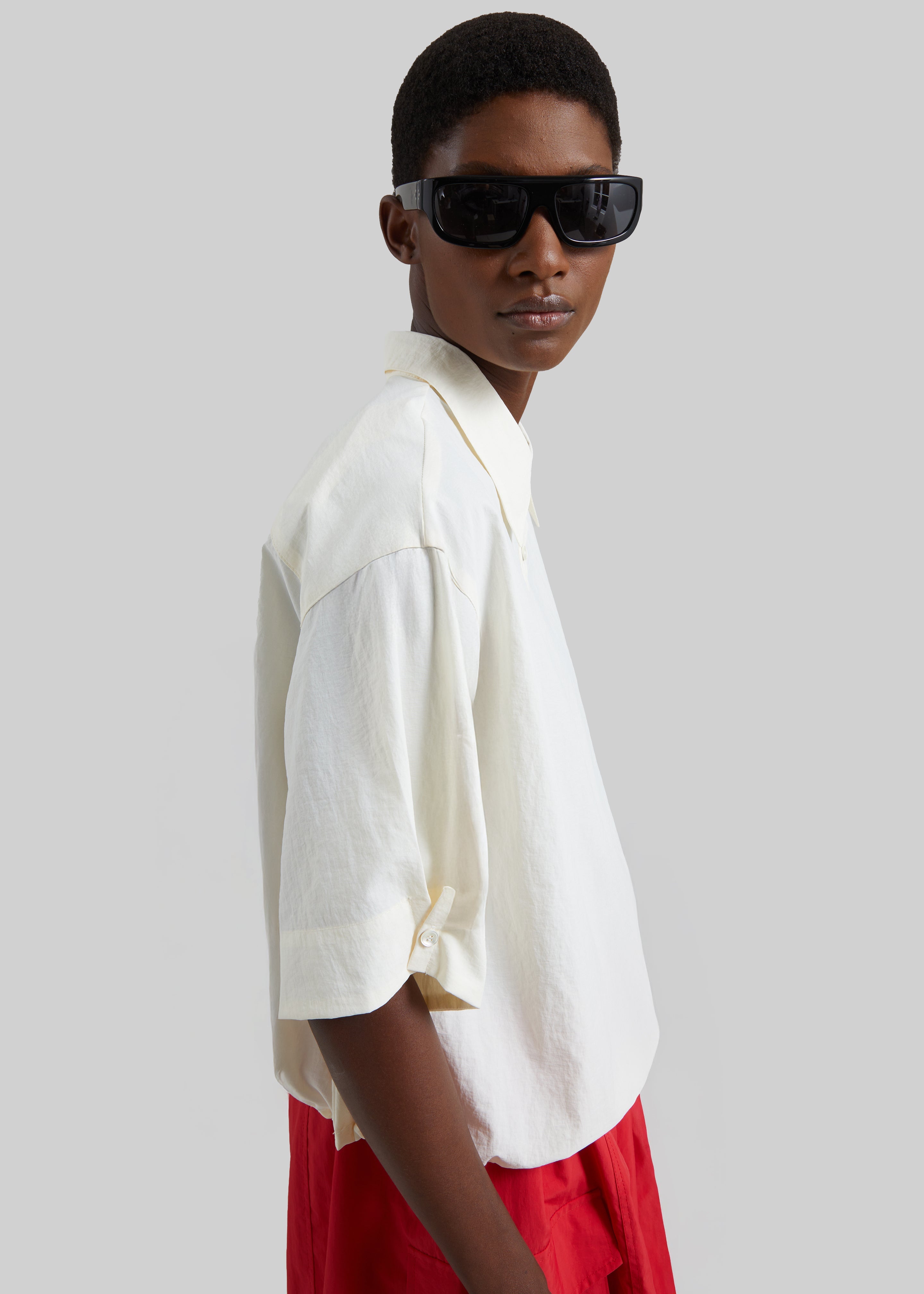 Comporta Drawstring Shirt - Cream - 7
