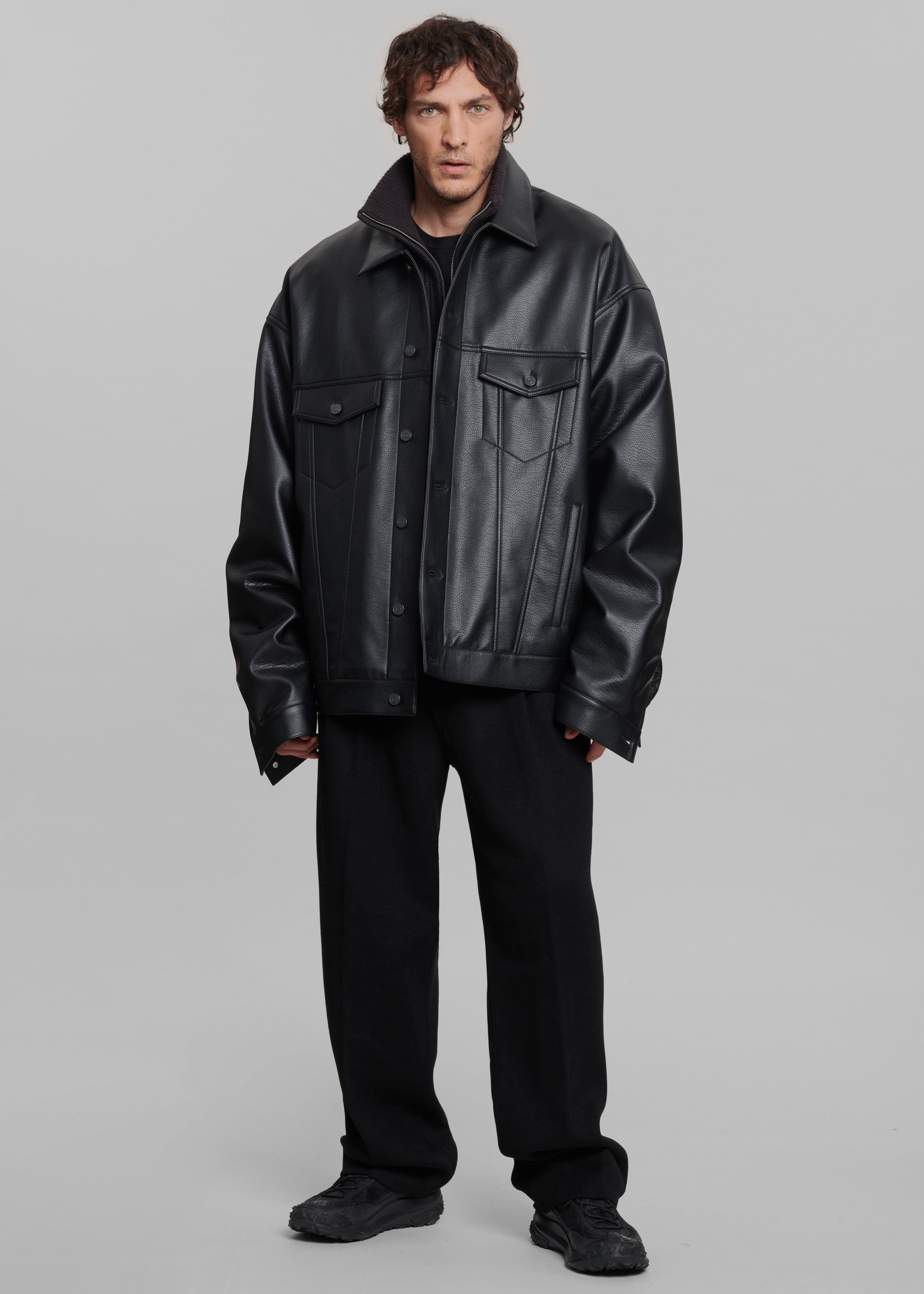 Conan Faux Leather Jacket - Black – Frankie Shop Europe