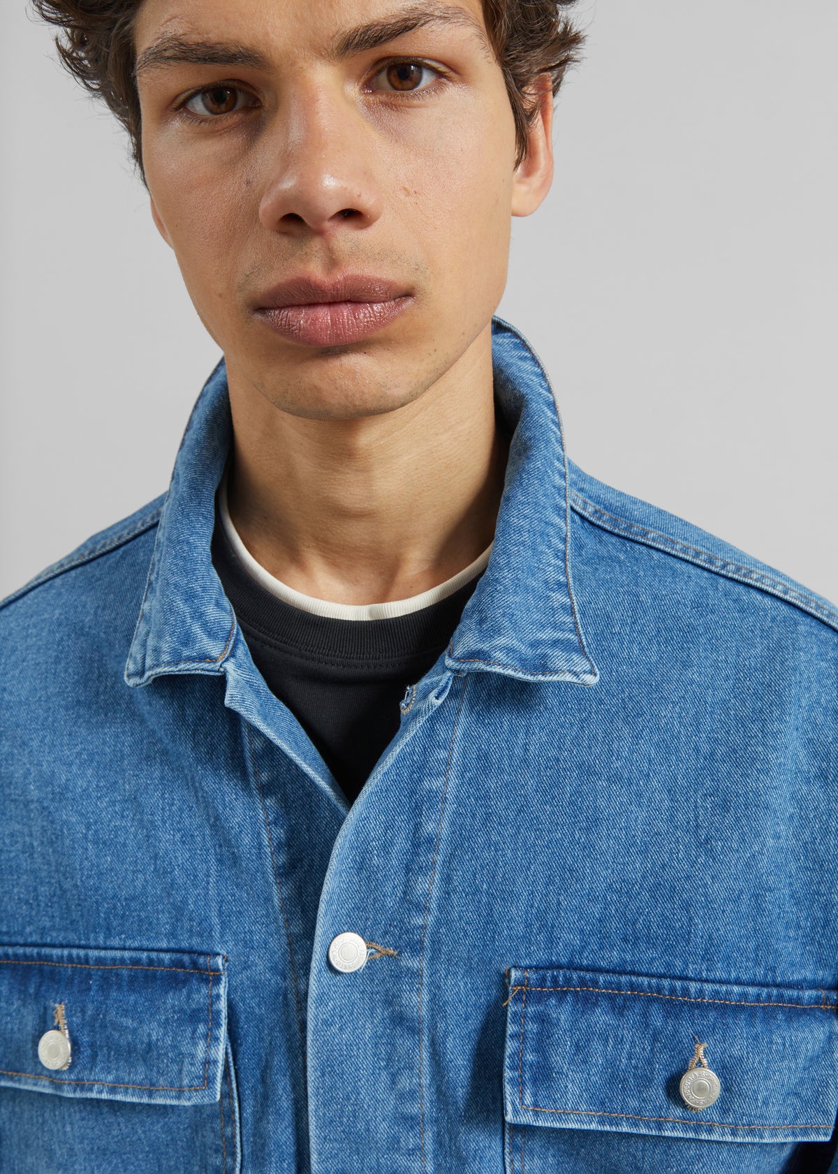 Connor Oversized Denim Jacket - Medium Wash - 3