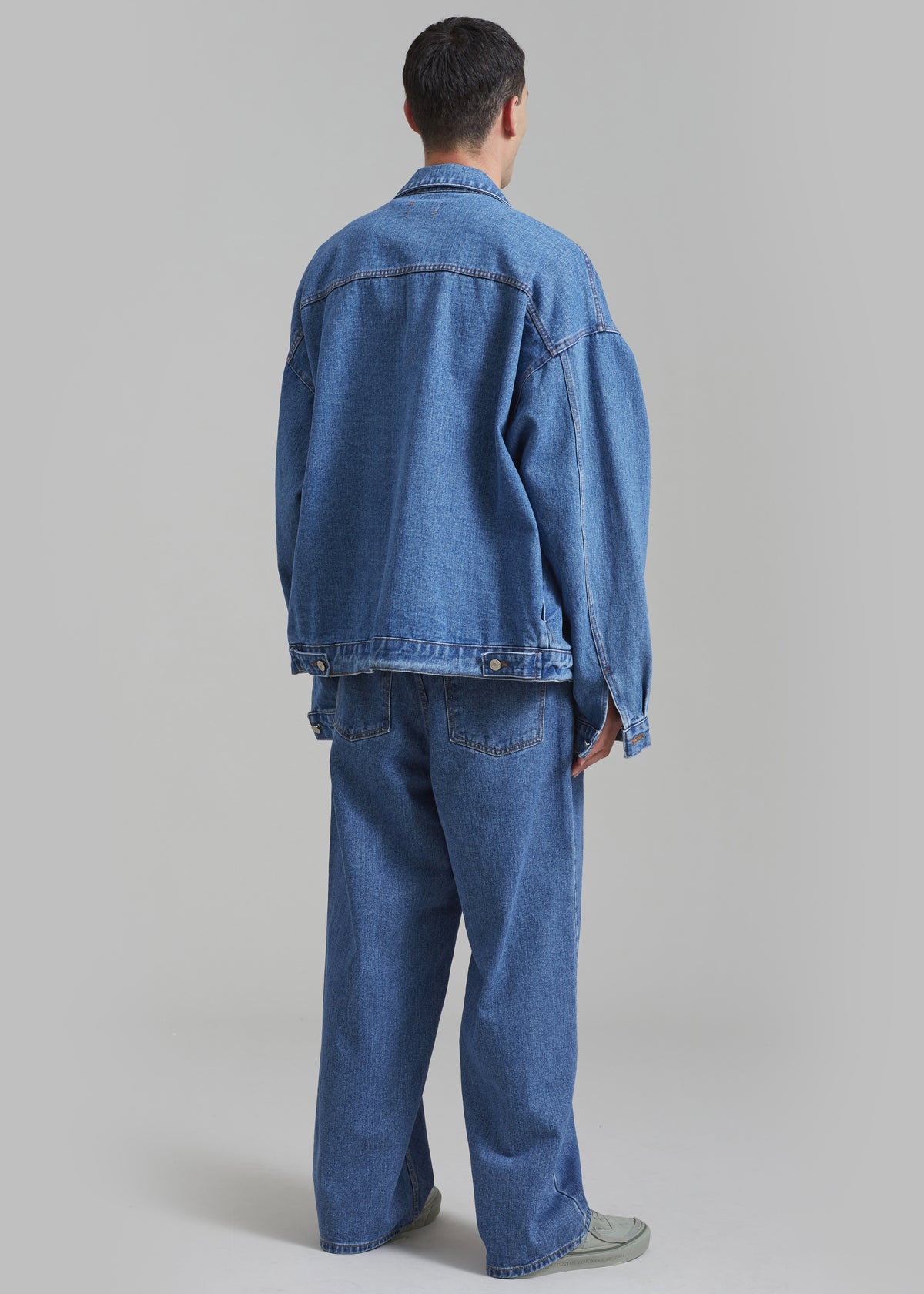 Connor Oversized Denim Jacket - Medium Wash - 4