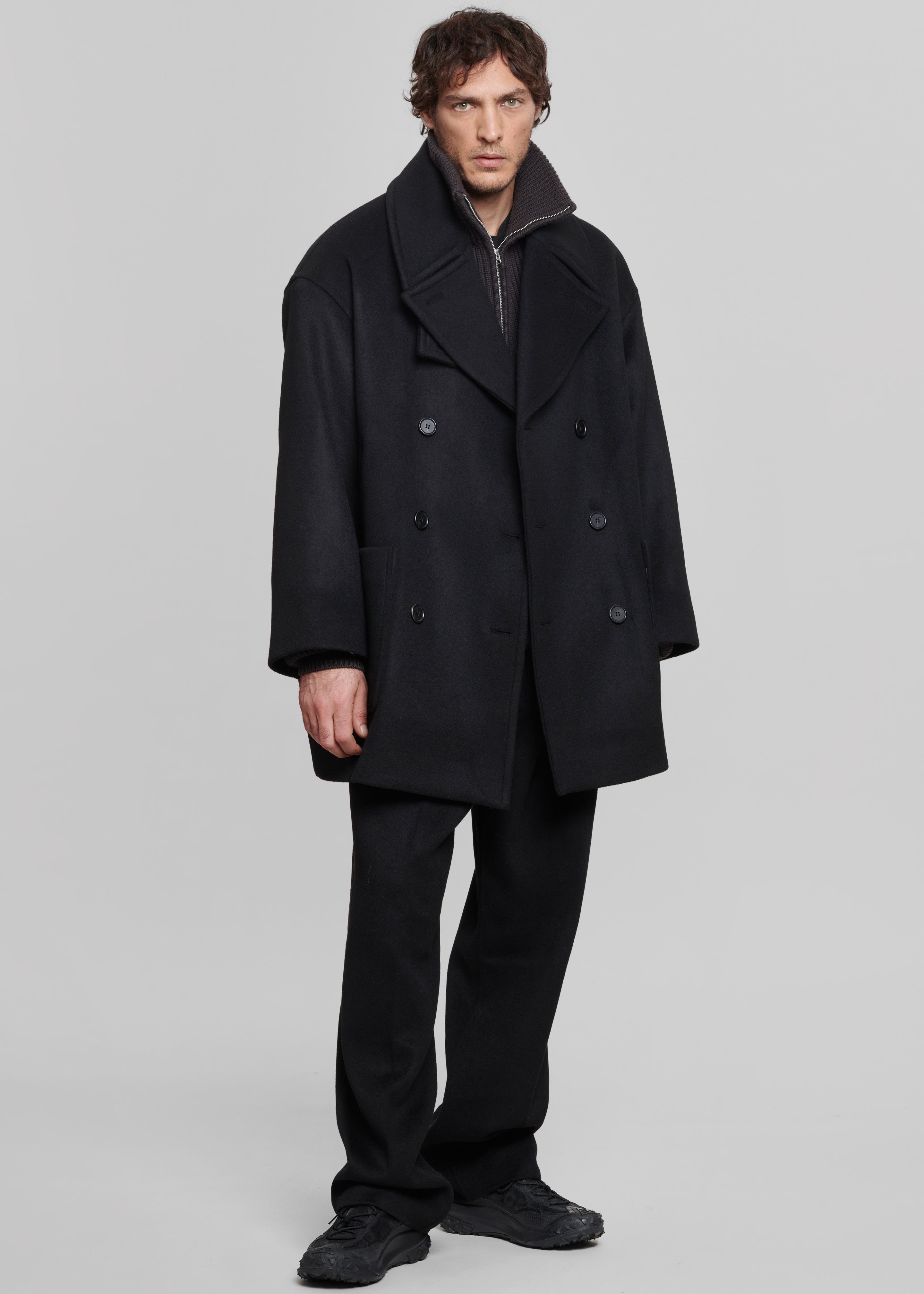 Cooper Wool Peacoat - Black - 5