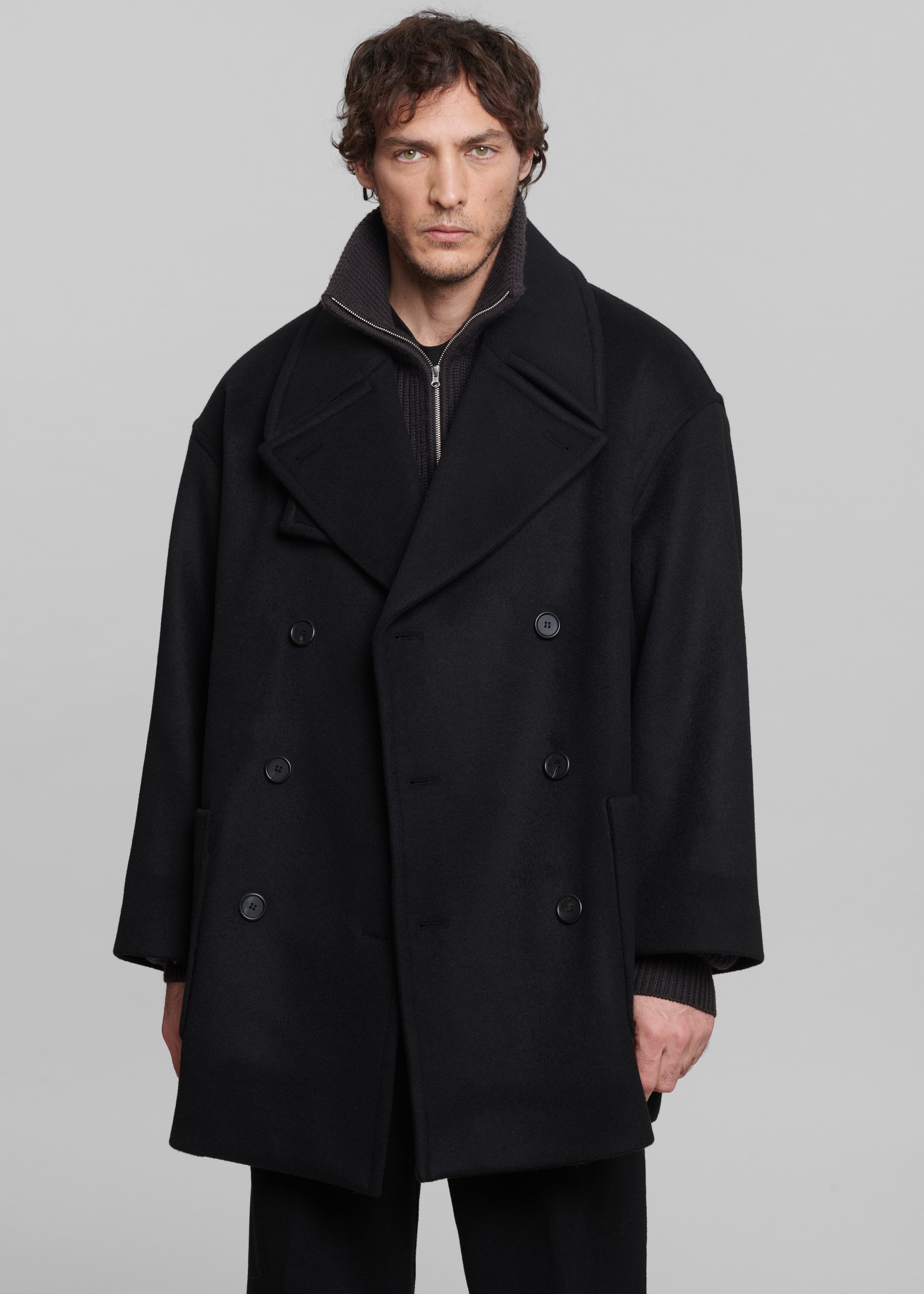 Cooper Wool Peacoat - Black - 3