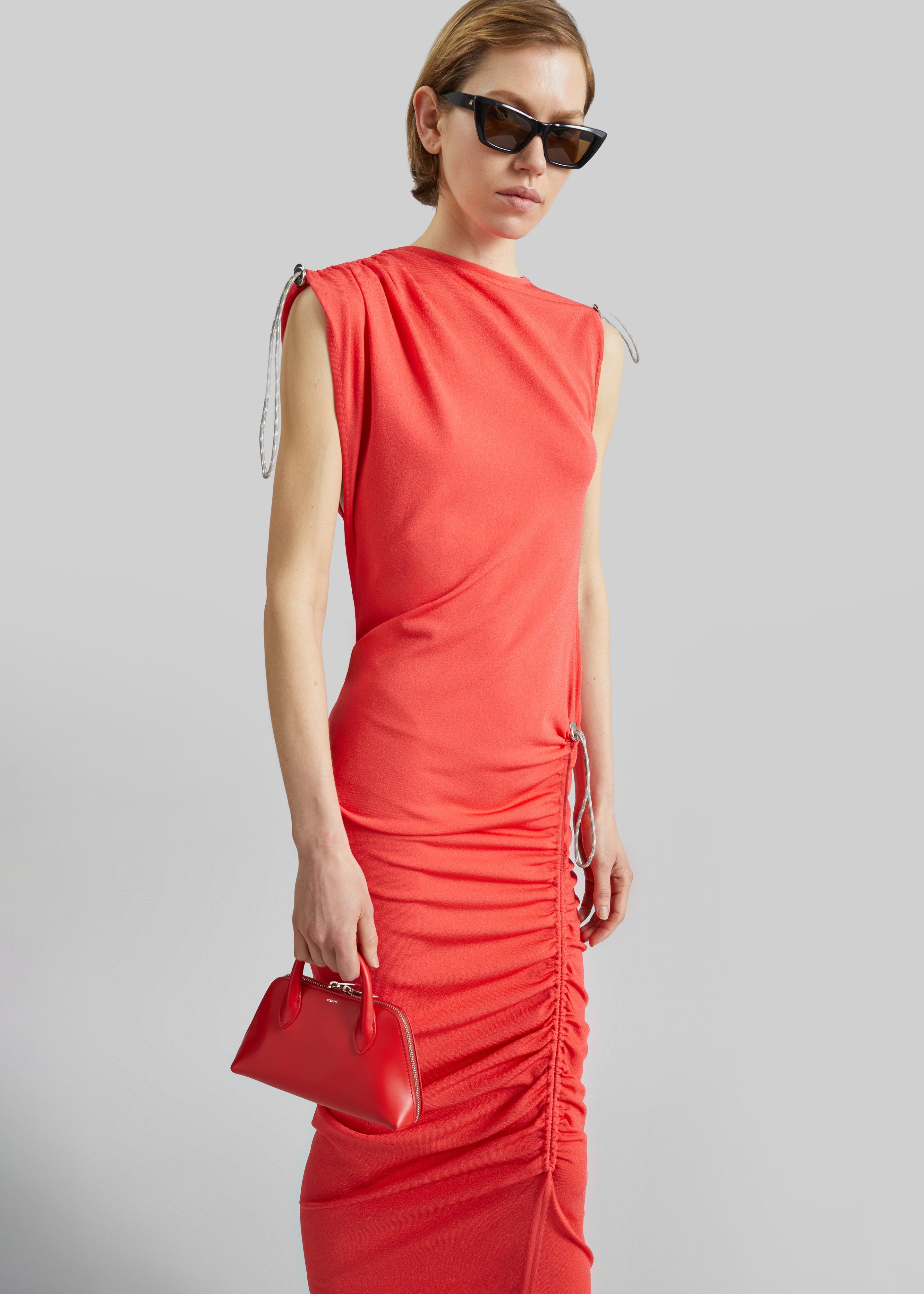 Coperni Adjustable Knit Dress - Red - 6