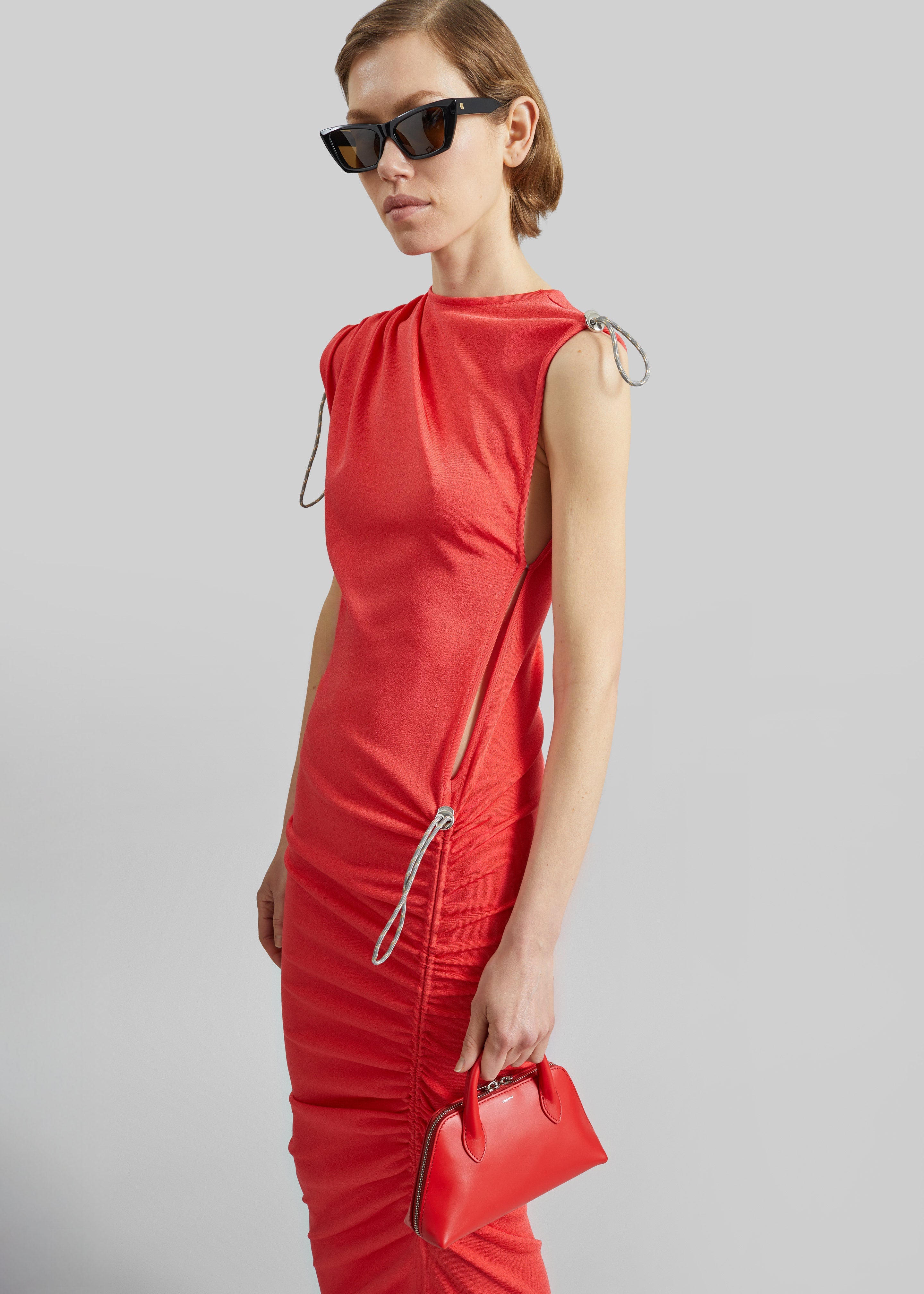 Coperni Adjustable Knit Dress - Red - 2