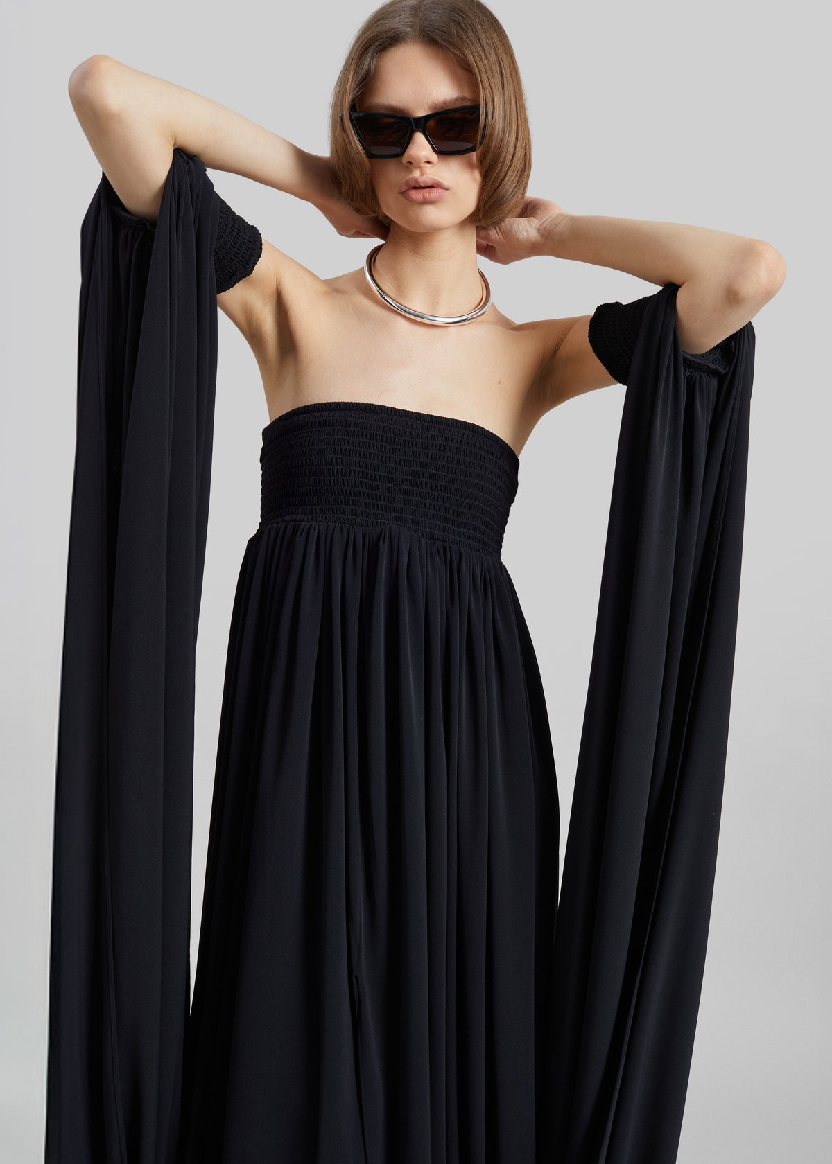 Coperni All In One Smock Dress - Black - 2