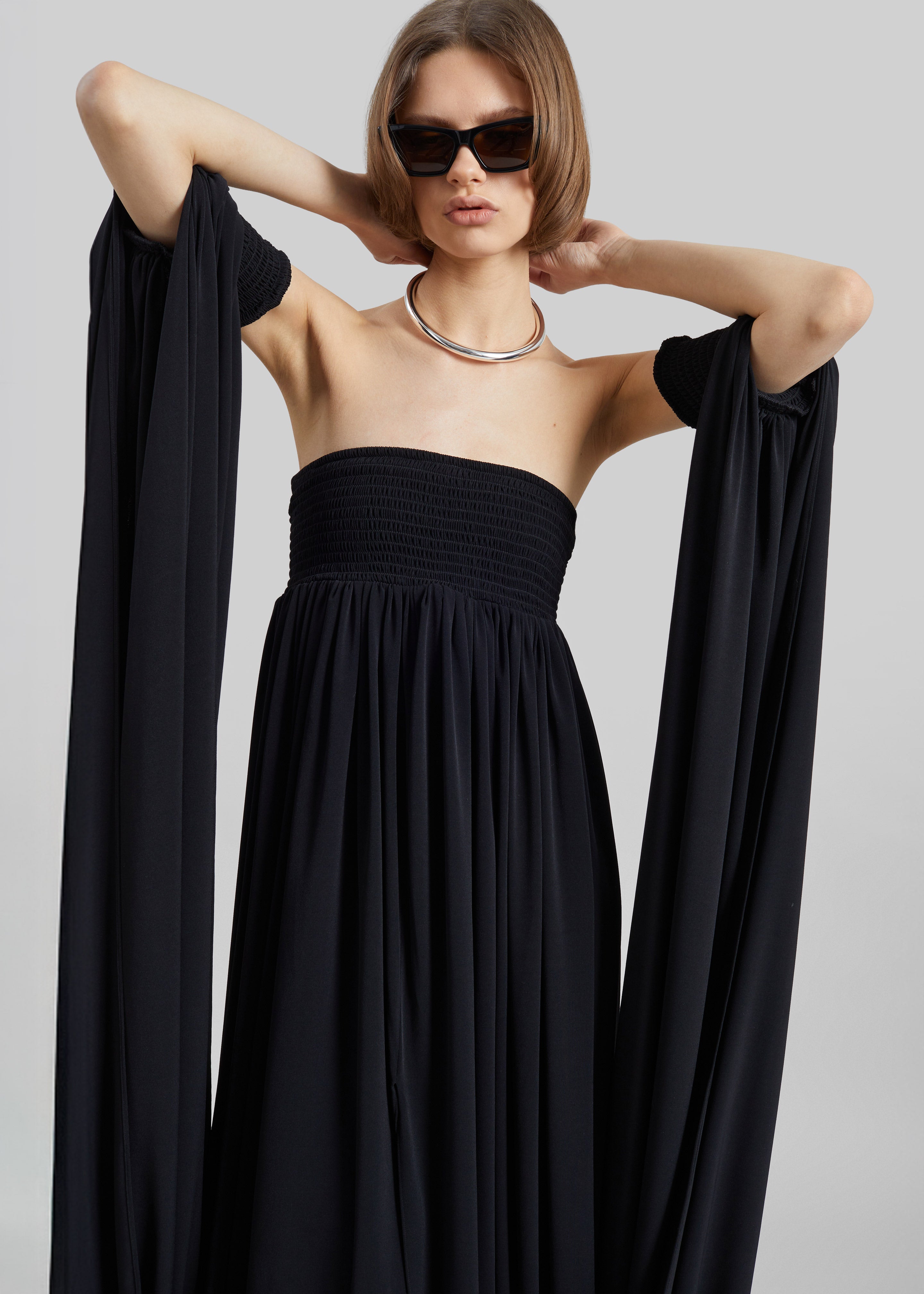 Coperni All In One Smock Dress - Black - 2