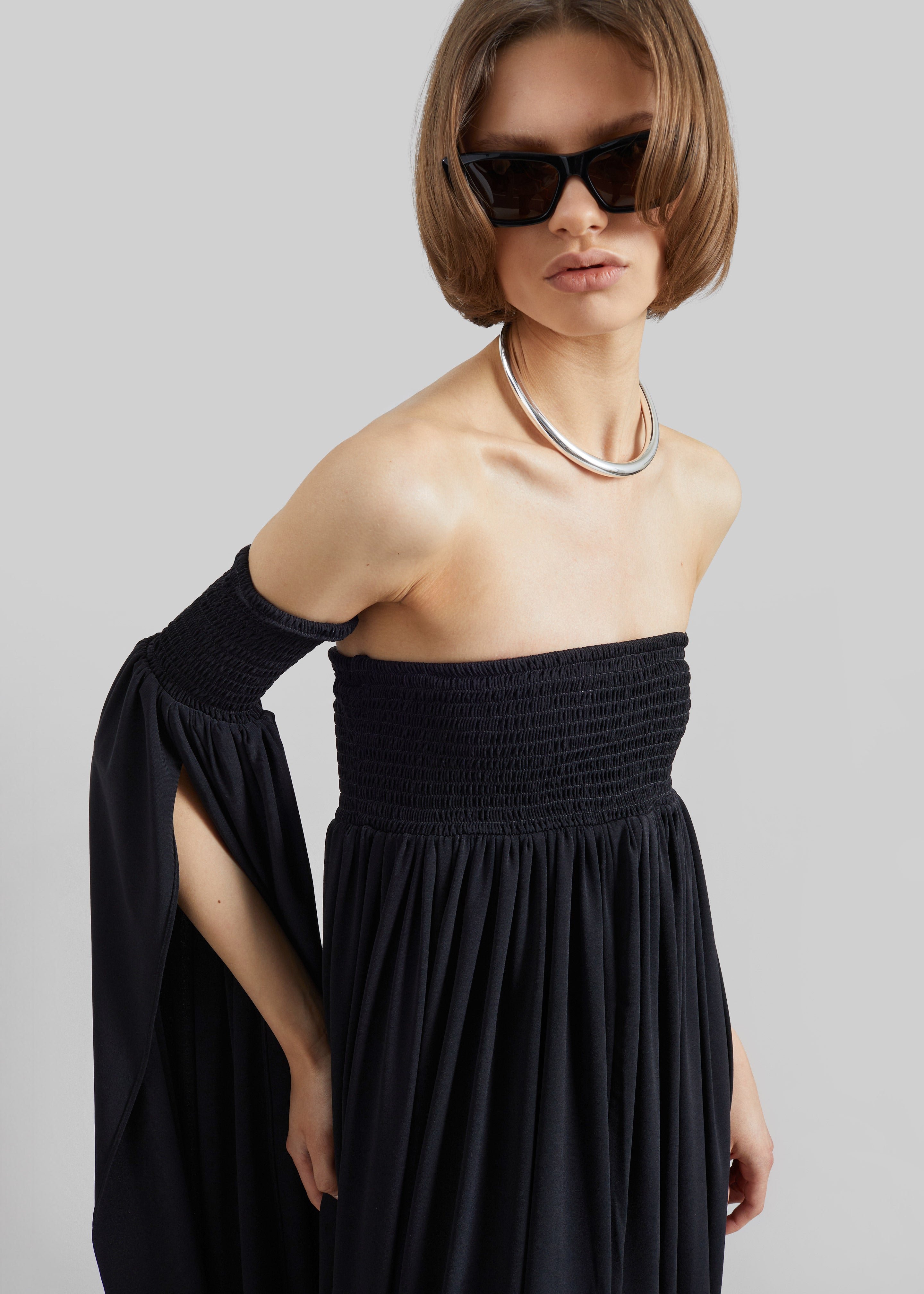 Coperni All In One Smock Dress - Black - 5