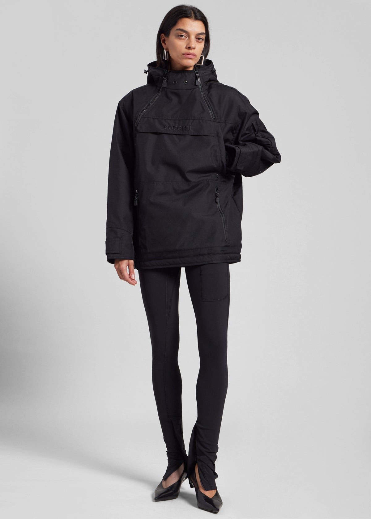 Coperni Asymmetric Parka - Black - 3