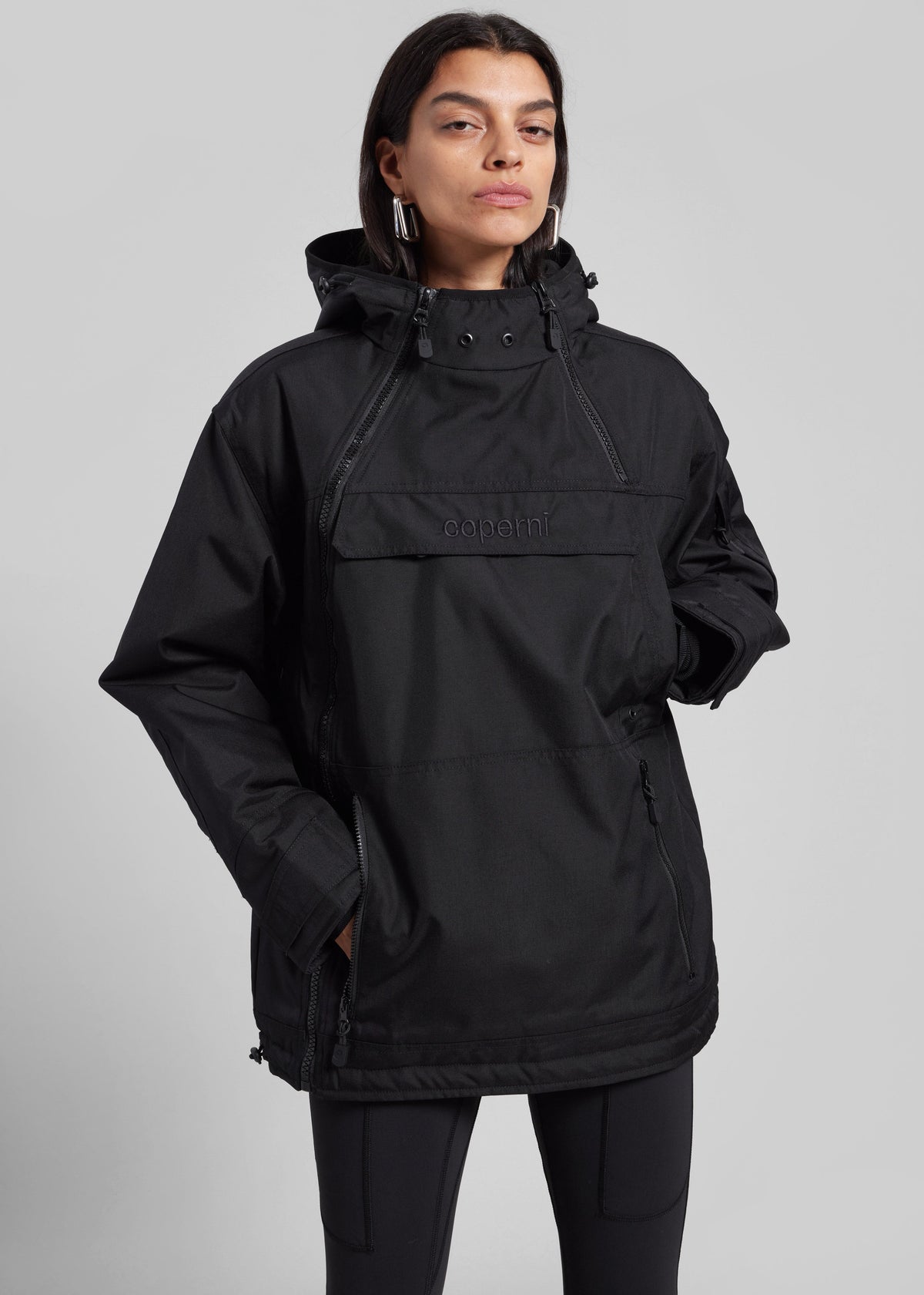 Coperni Asymmetric Parka - Black - 5