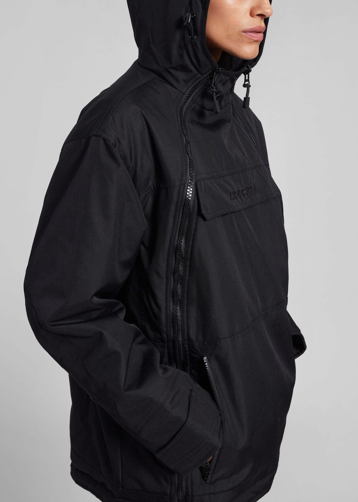 Coperni Asymmetric Parka - Black - 2