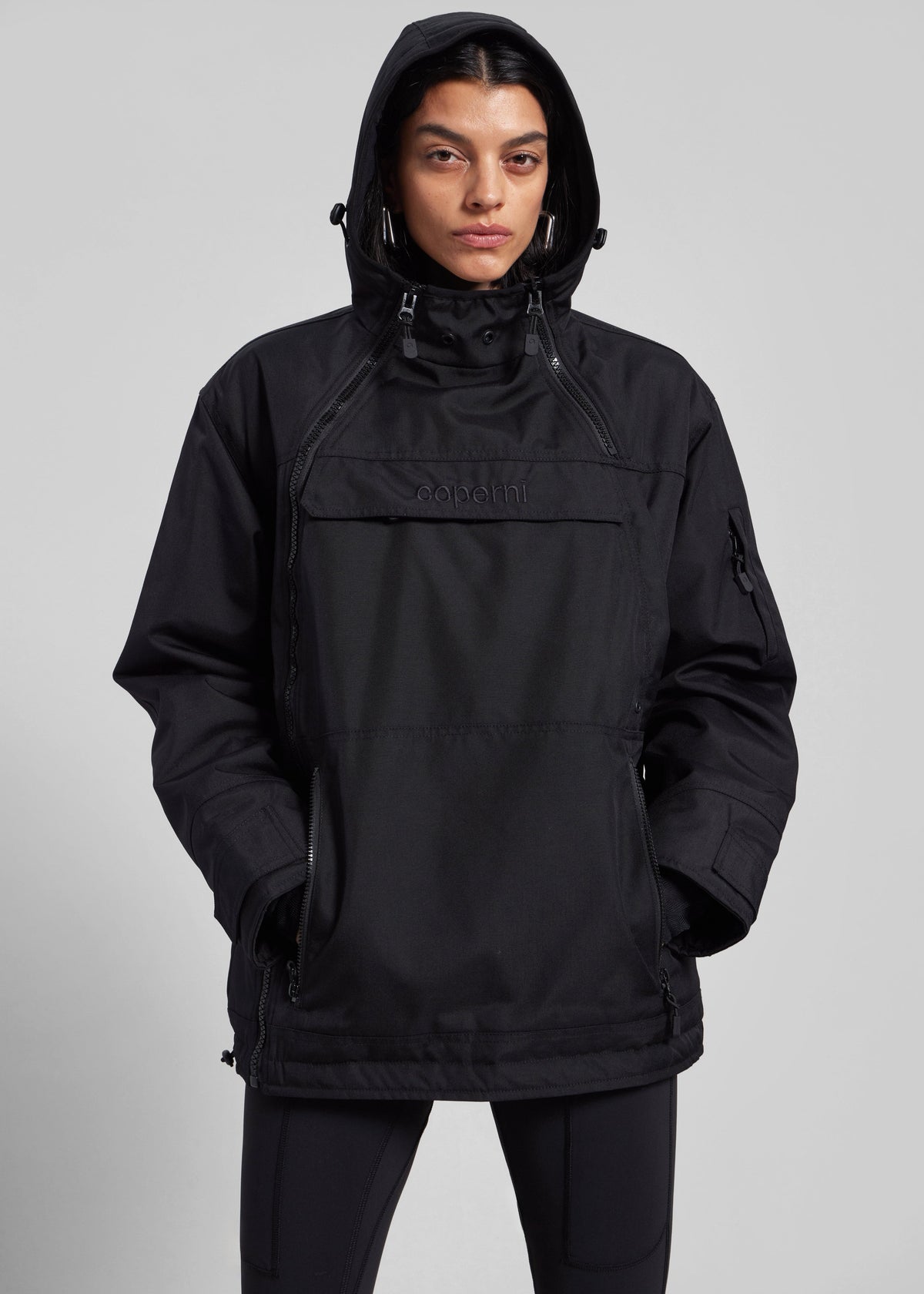 Coperni Asymmetric Parka - Black - 4