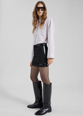 Coperni Belted Mini Skirt - Black