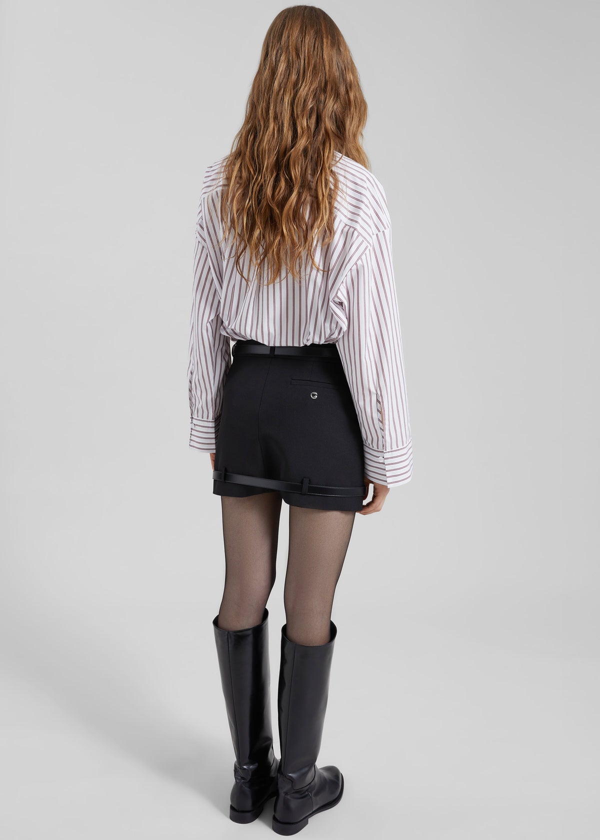 Coperni Belted Mini Skirt - Black - 6