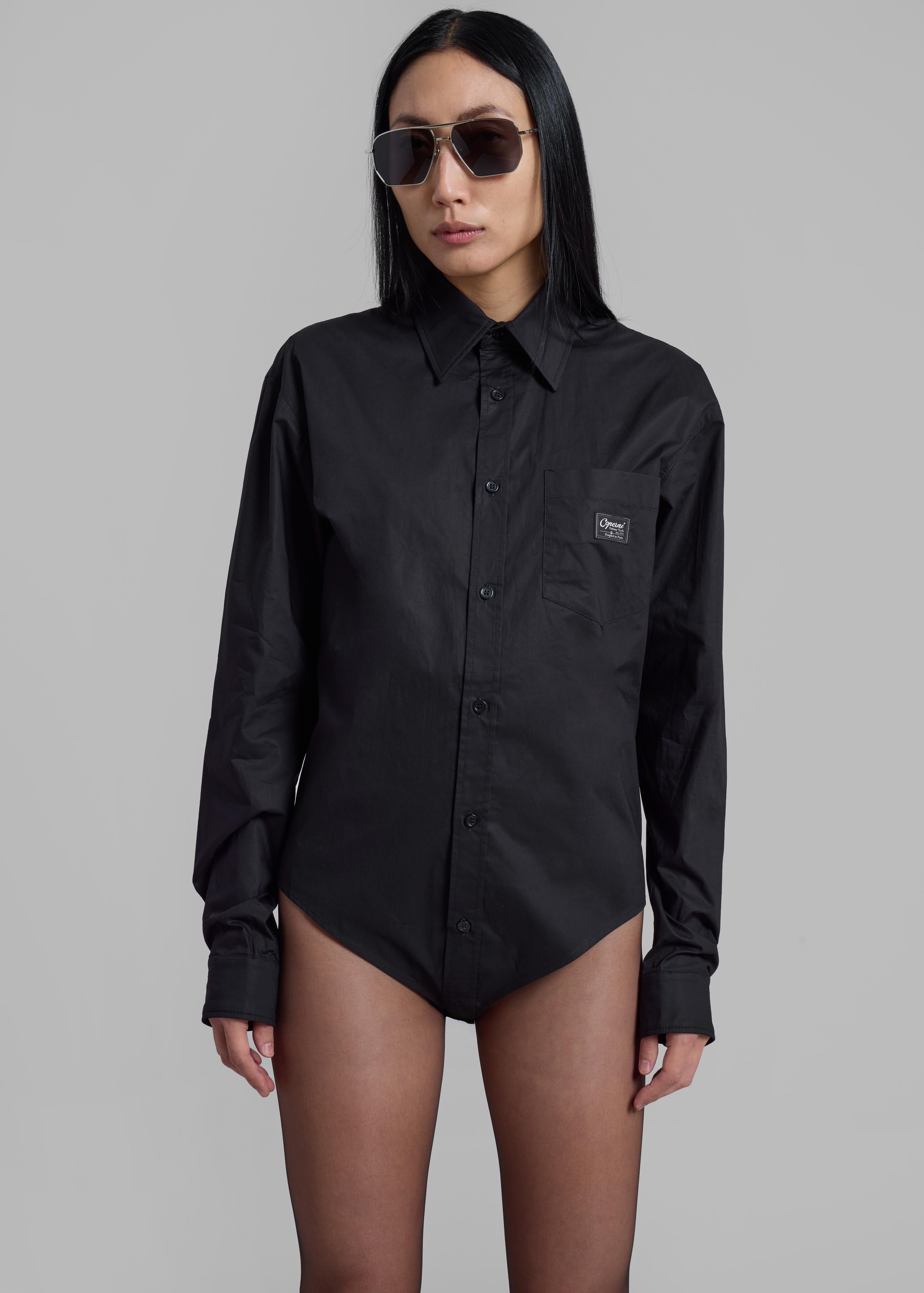 Coperni Body Poplin Shirt - Black - 1