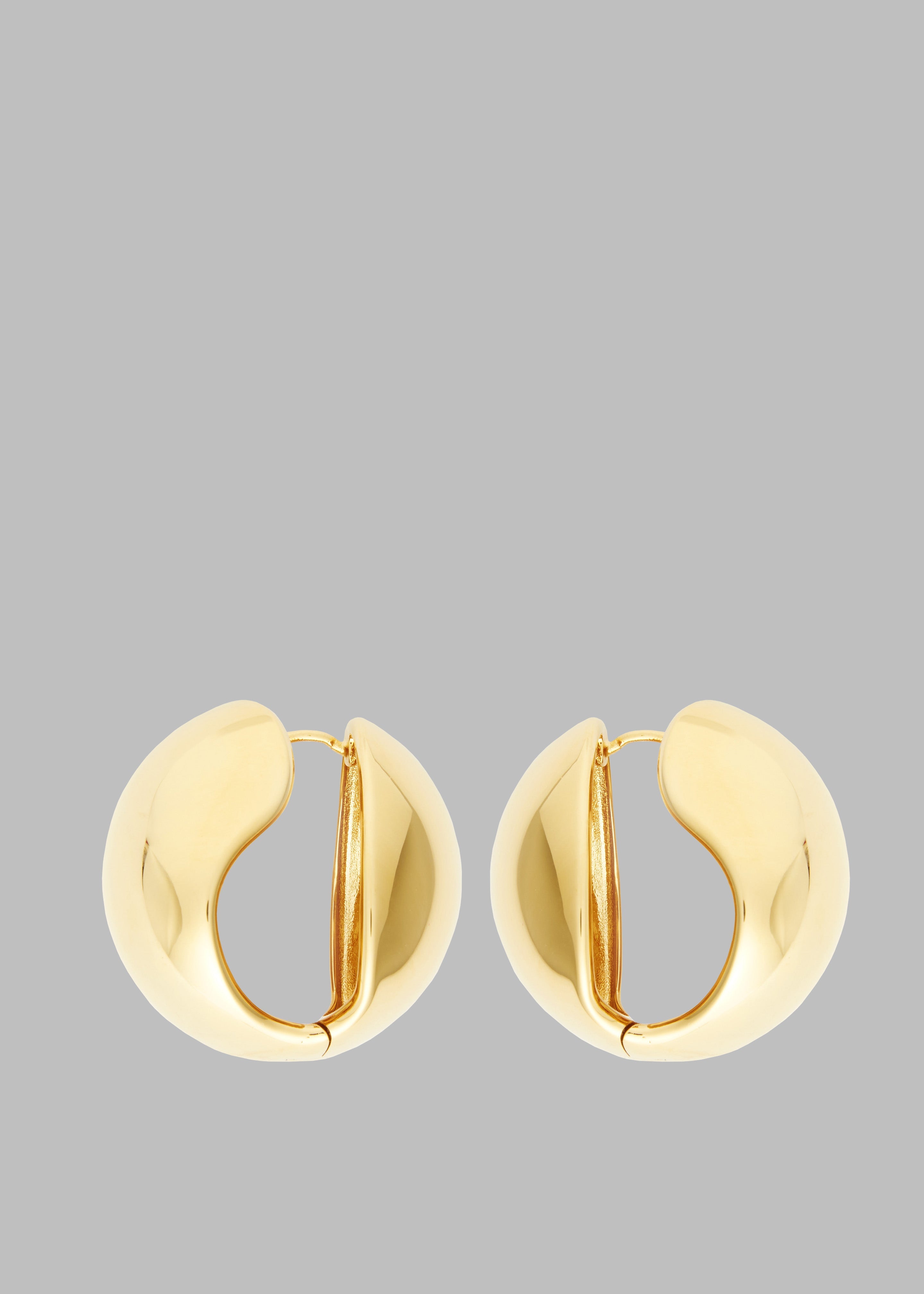 Coperni Creole Logo Earrings - Gold - 2