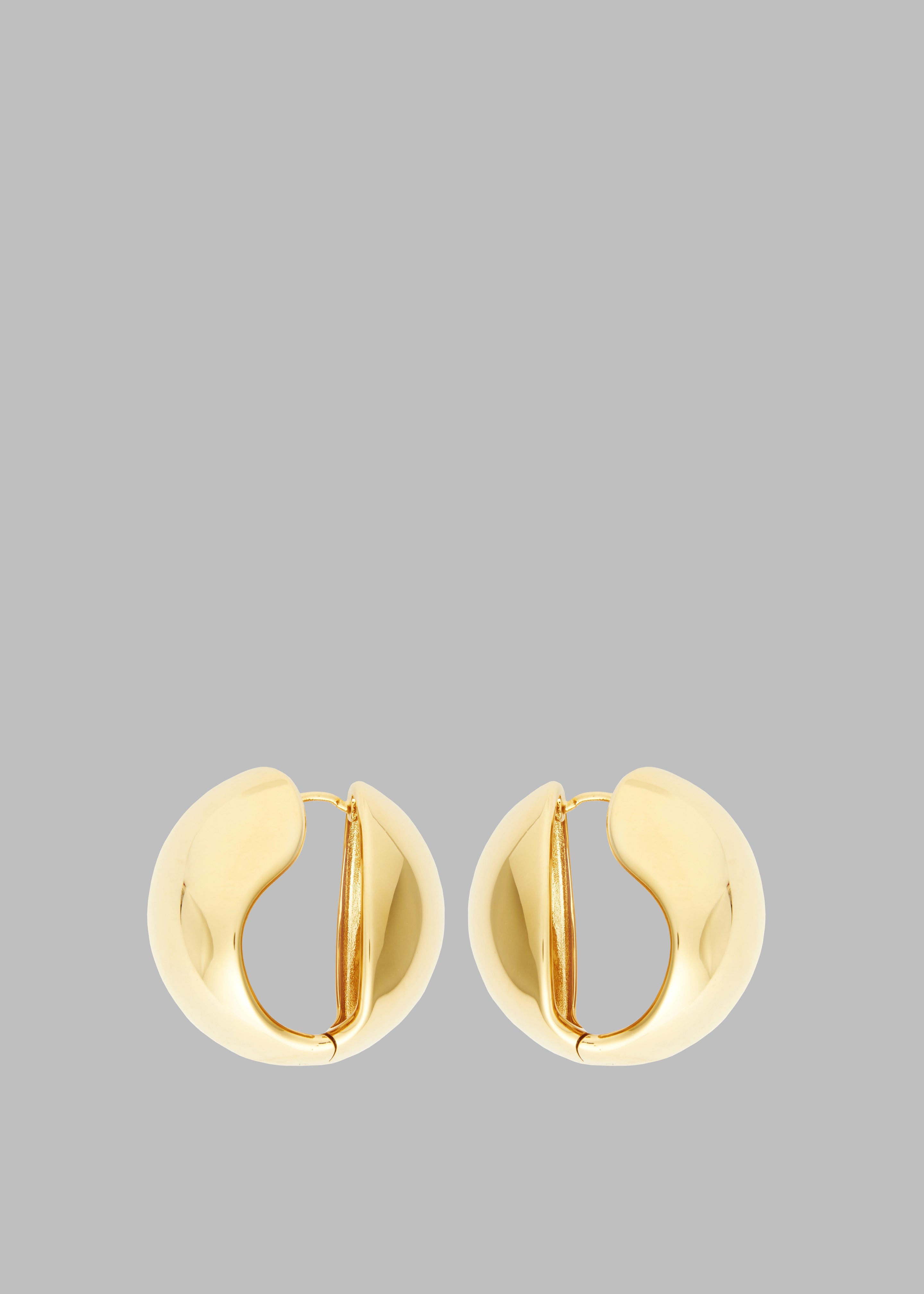 Coperni Creole Logo Earrings - Gold - 1