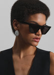 Coperni Crystal-Embellished Creole Logo Earrings - Silver