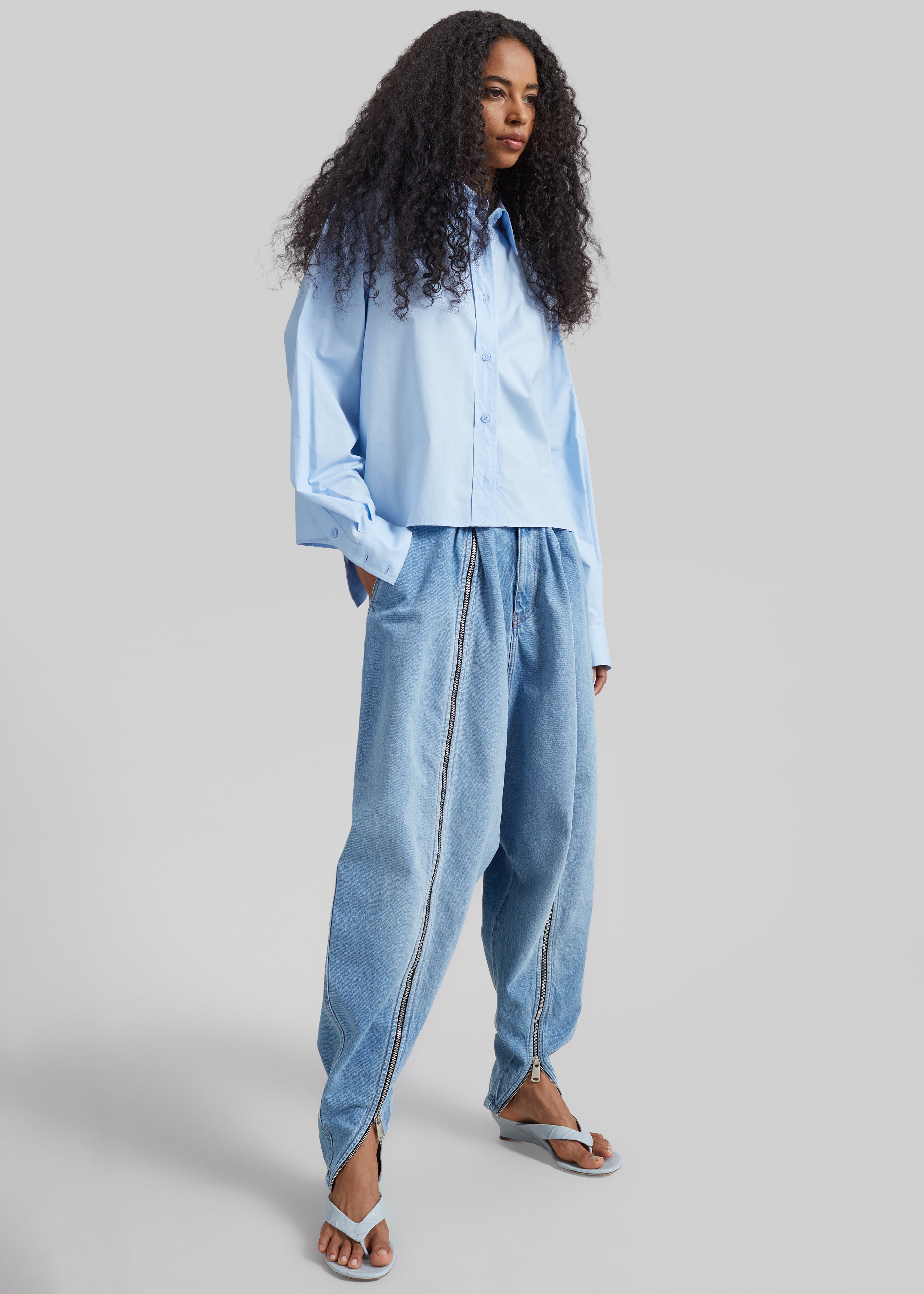 Coperni Denim Sarouel Pants - Blue Light - 1