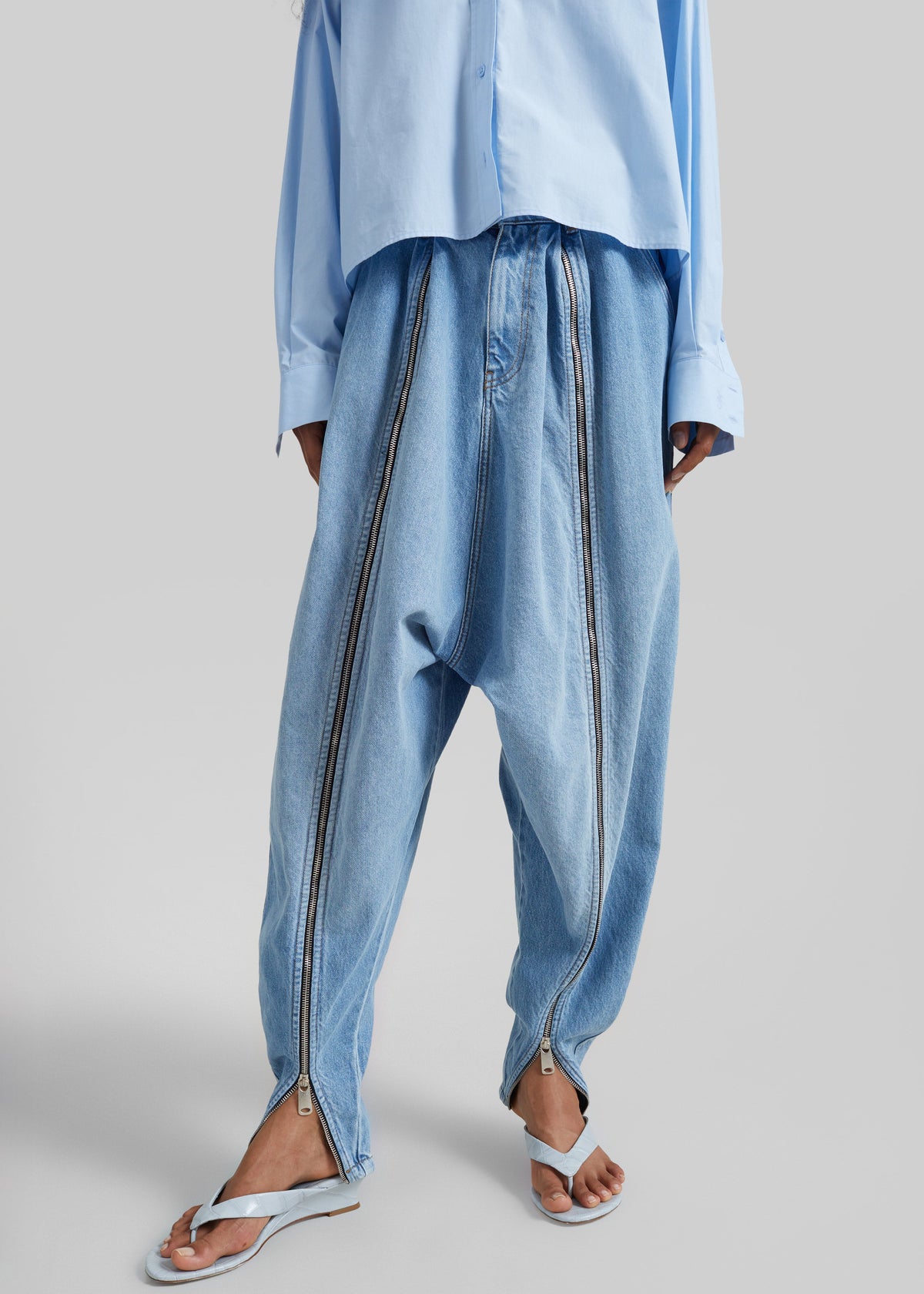 Coperni Denim Sarouel Pants - Blue Light - 2