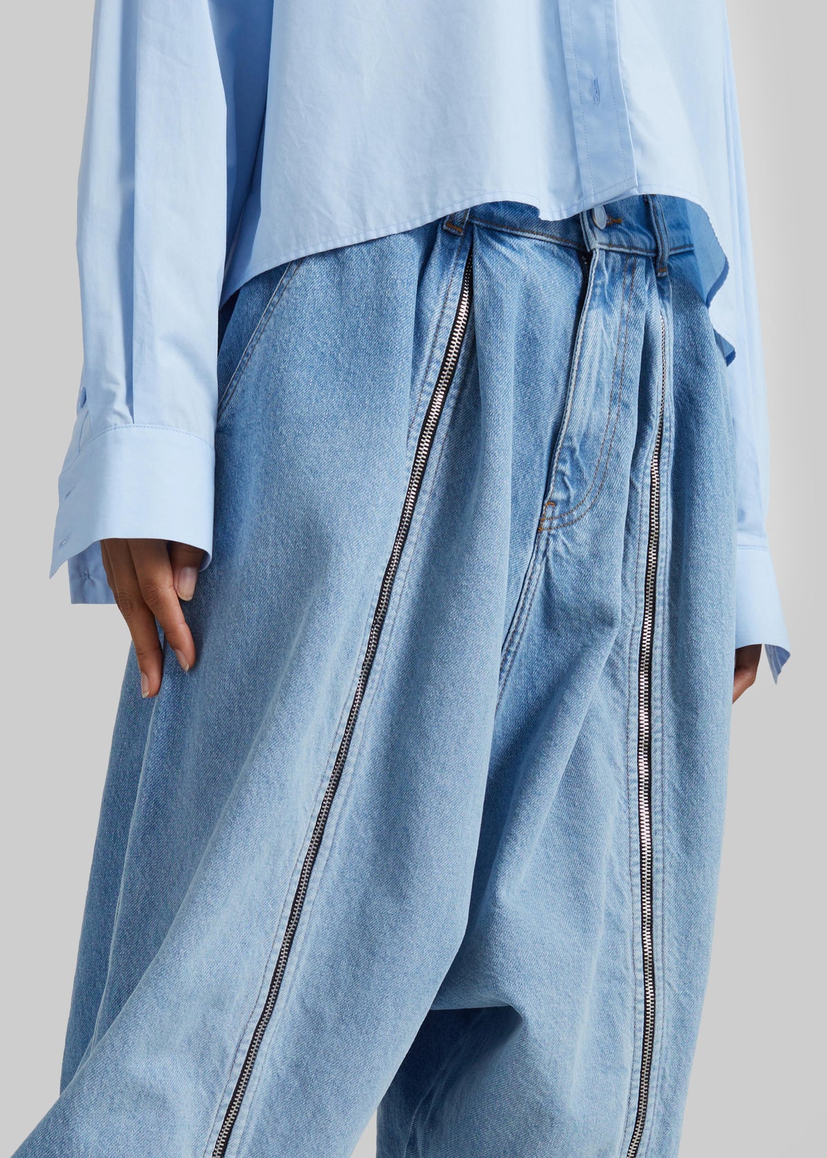 Coperni Denim Sarouel Pants - Blue Light - 4