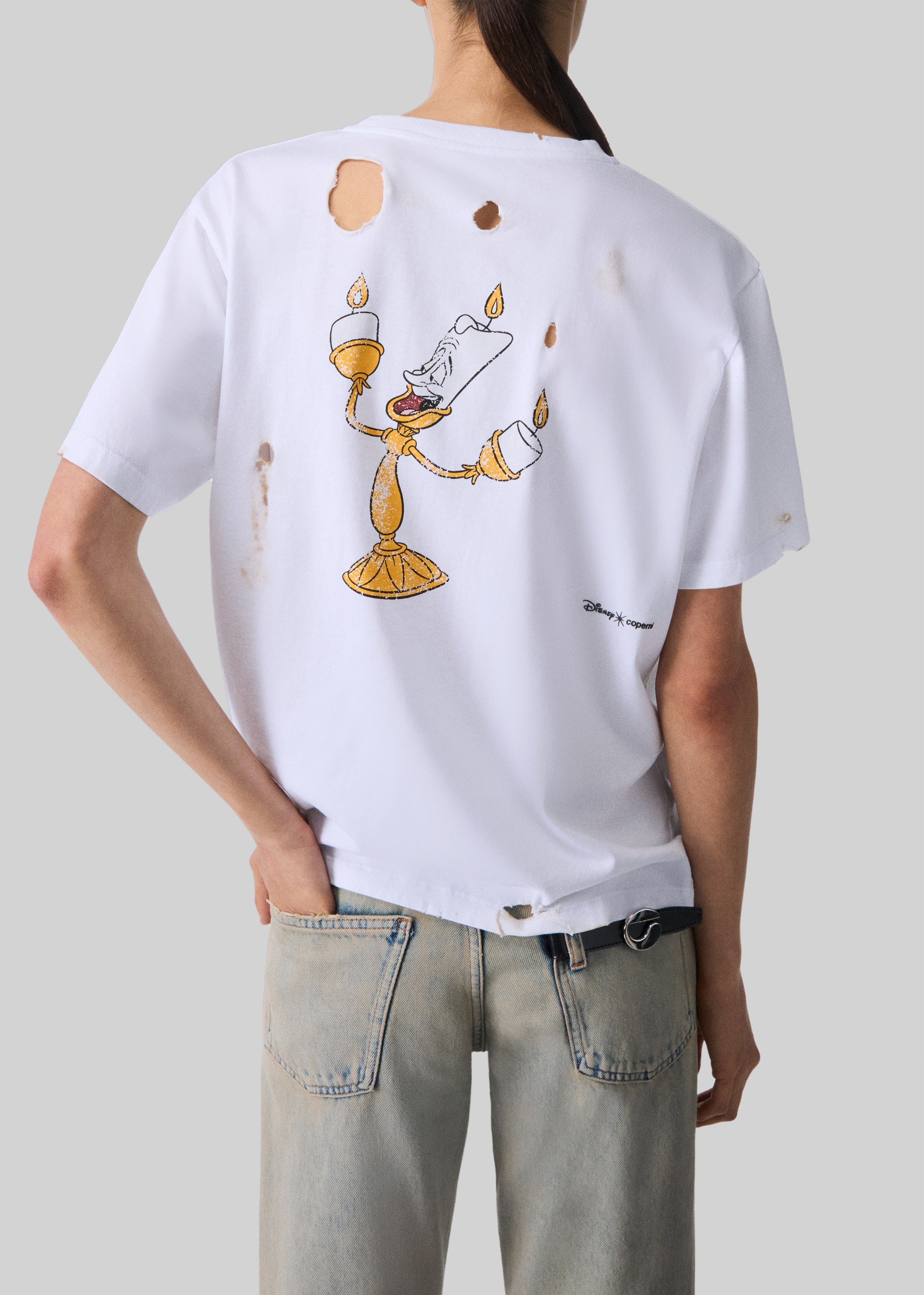 Disney x Coperni Burned By You Before Boxy T-Shirt - White - 7