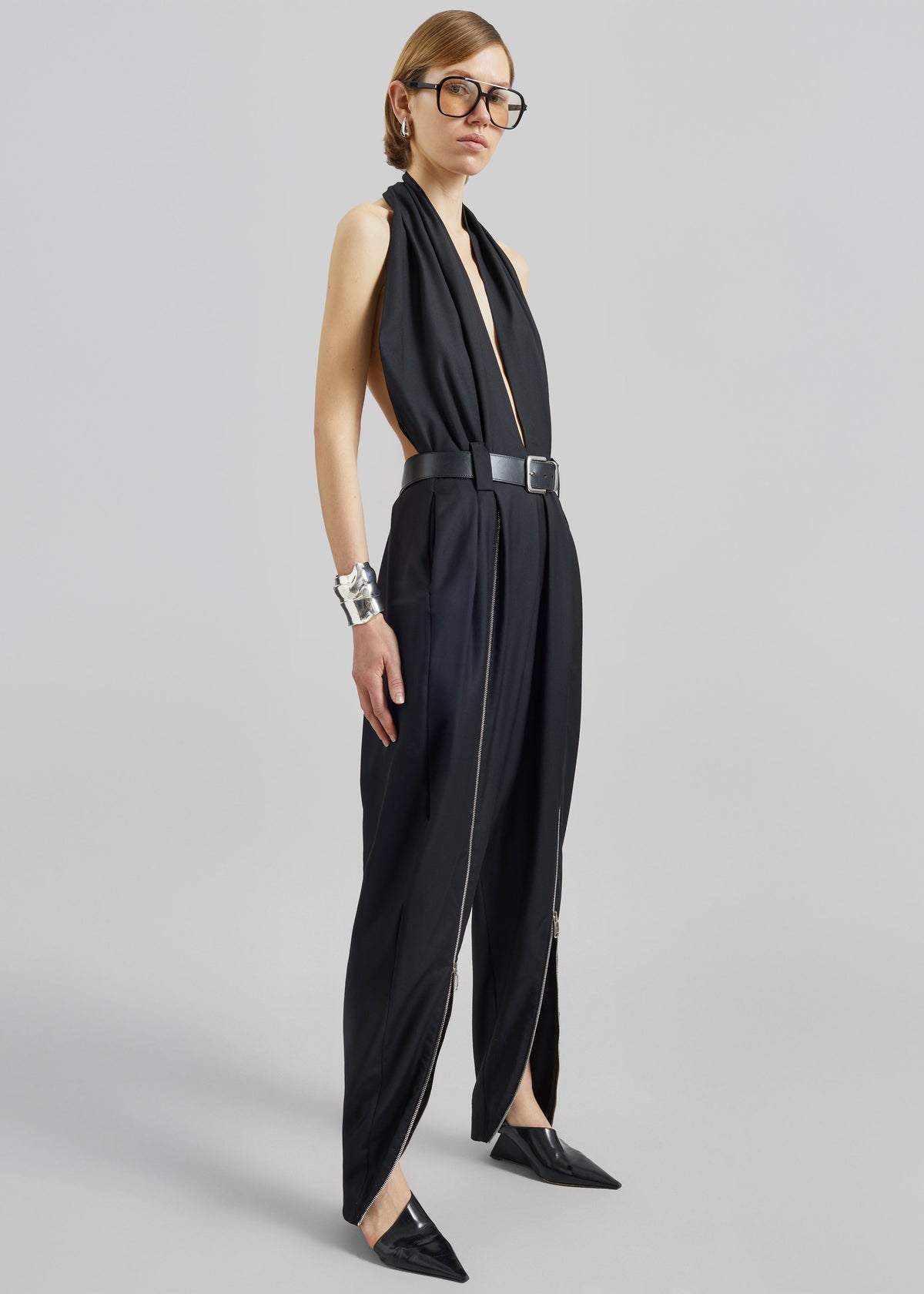 Coperni Double Zipped Sarouel Jumpsuit - Black - 6