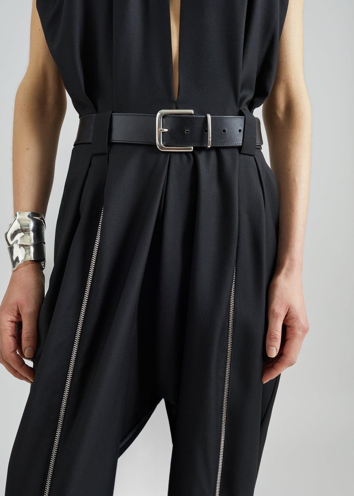 Coperni Double Zipped Sarouel Jumpsuit - Black - 3