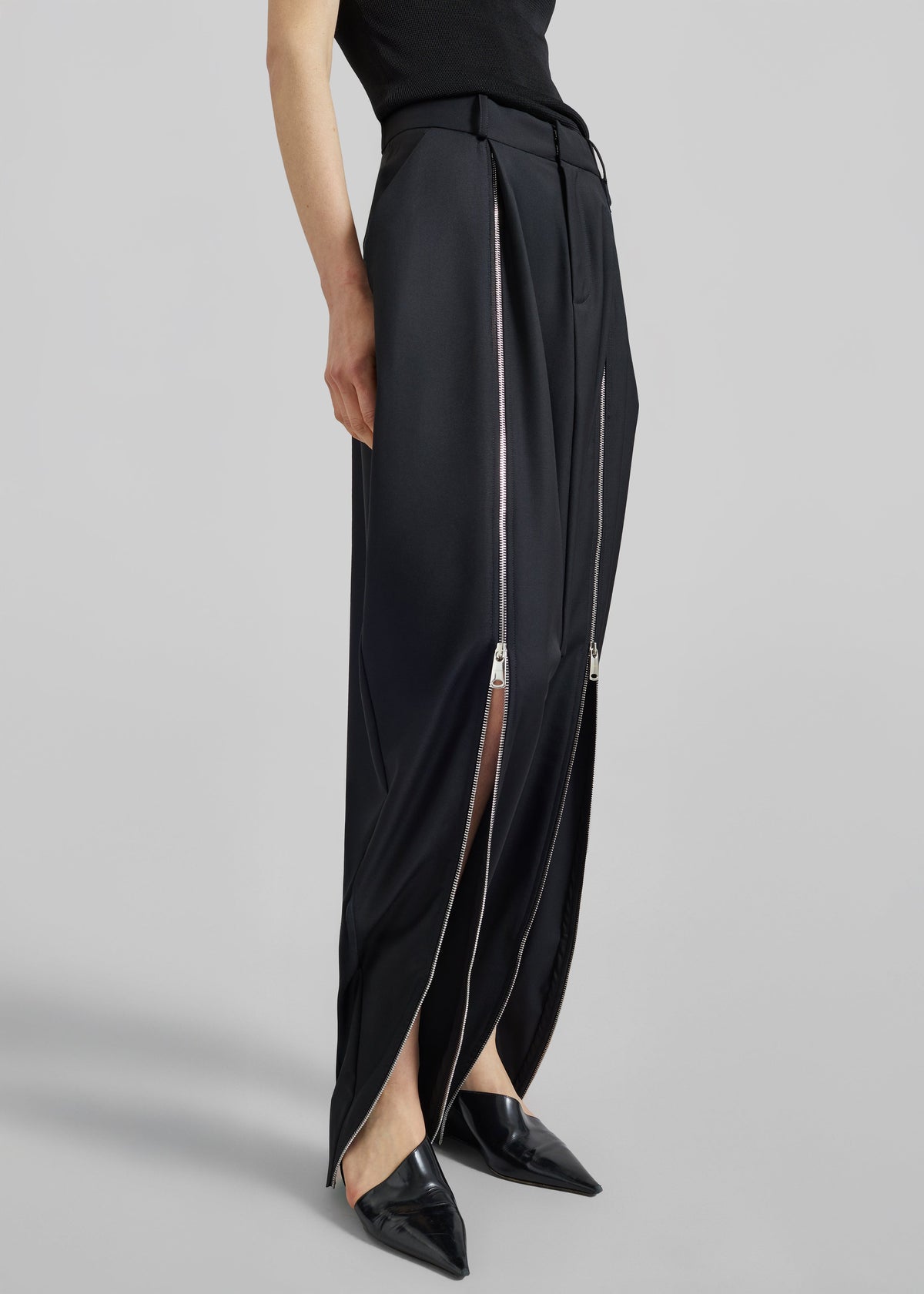 Coperni Double Zipped Sarouel Pants - Black - 2