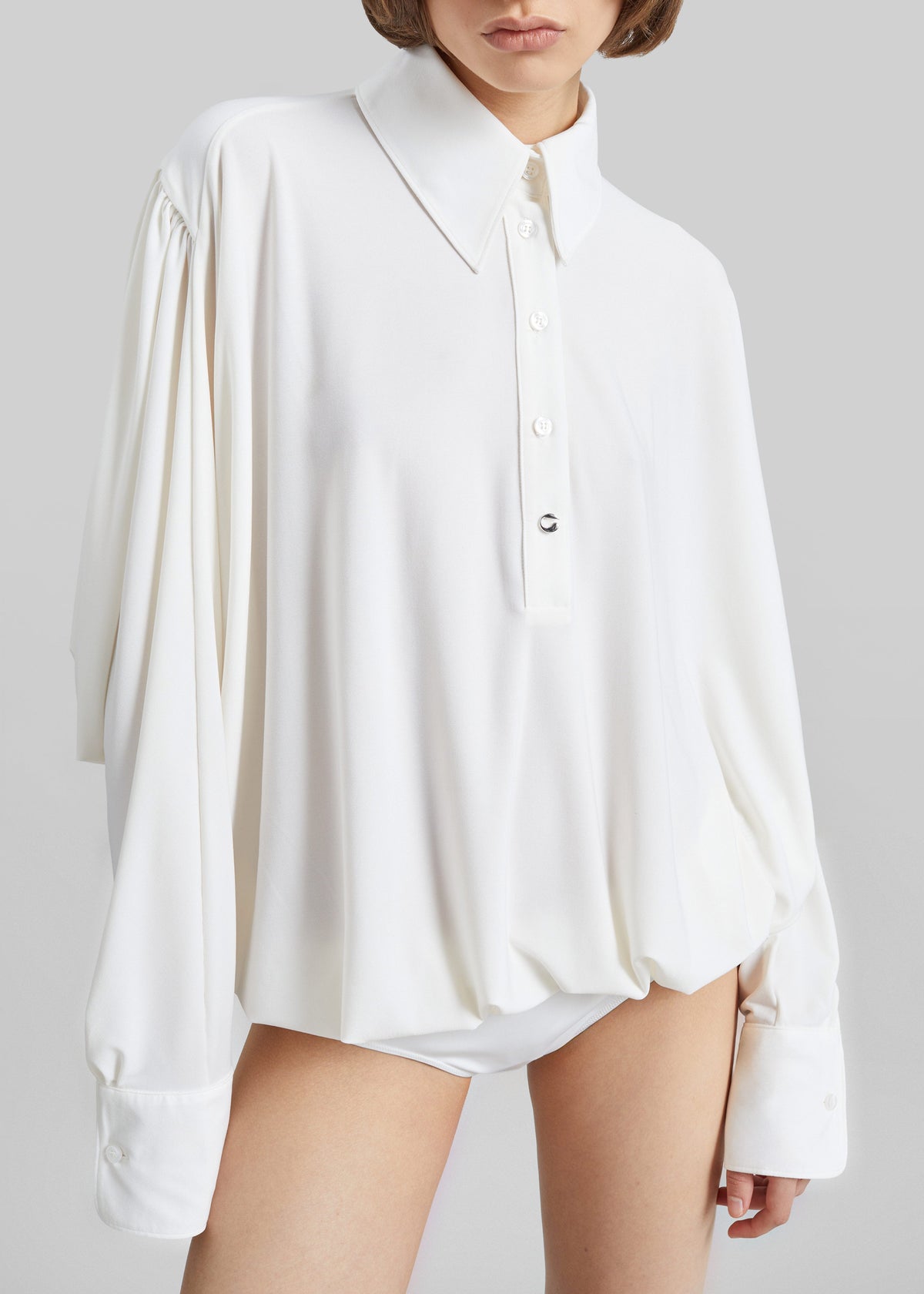 Coperni Draped Boxy Body - White - 4