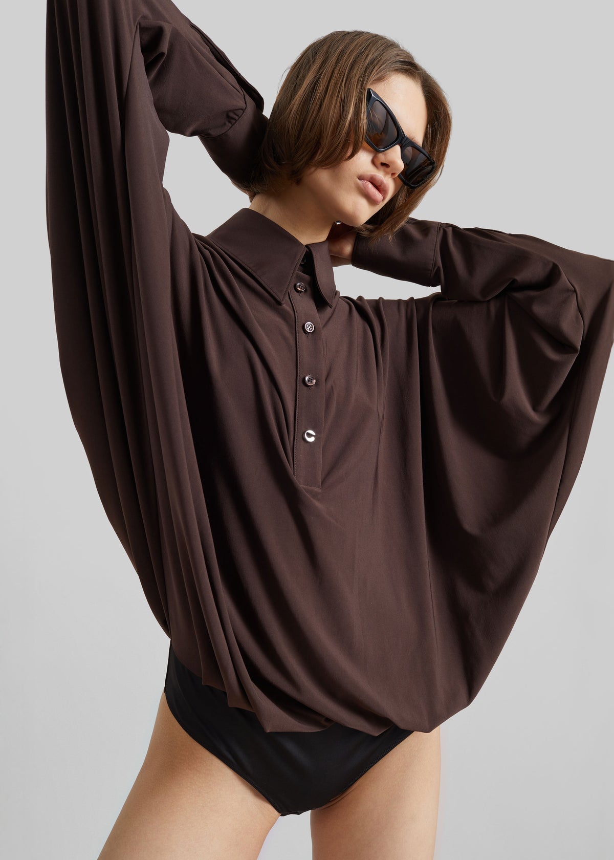 Coperni Draped Boxy Body - Brown - 5