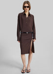 Coperni Draped Boxy Suspended Dress - Brown